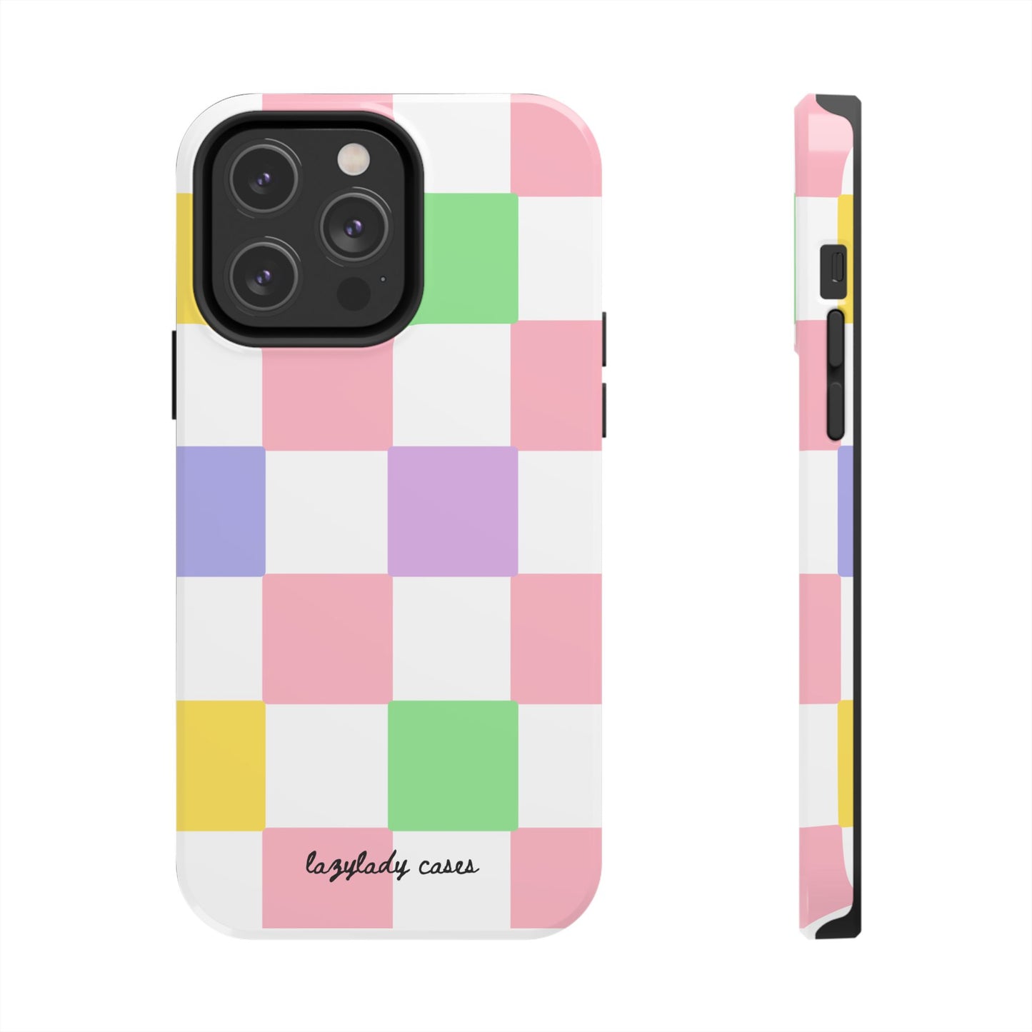 Colorful Checkerboard Tough Phone Case – Vibrant & Durable Protection