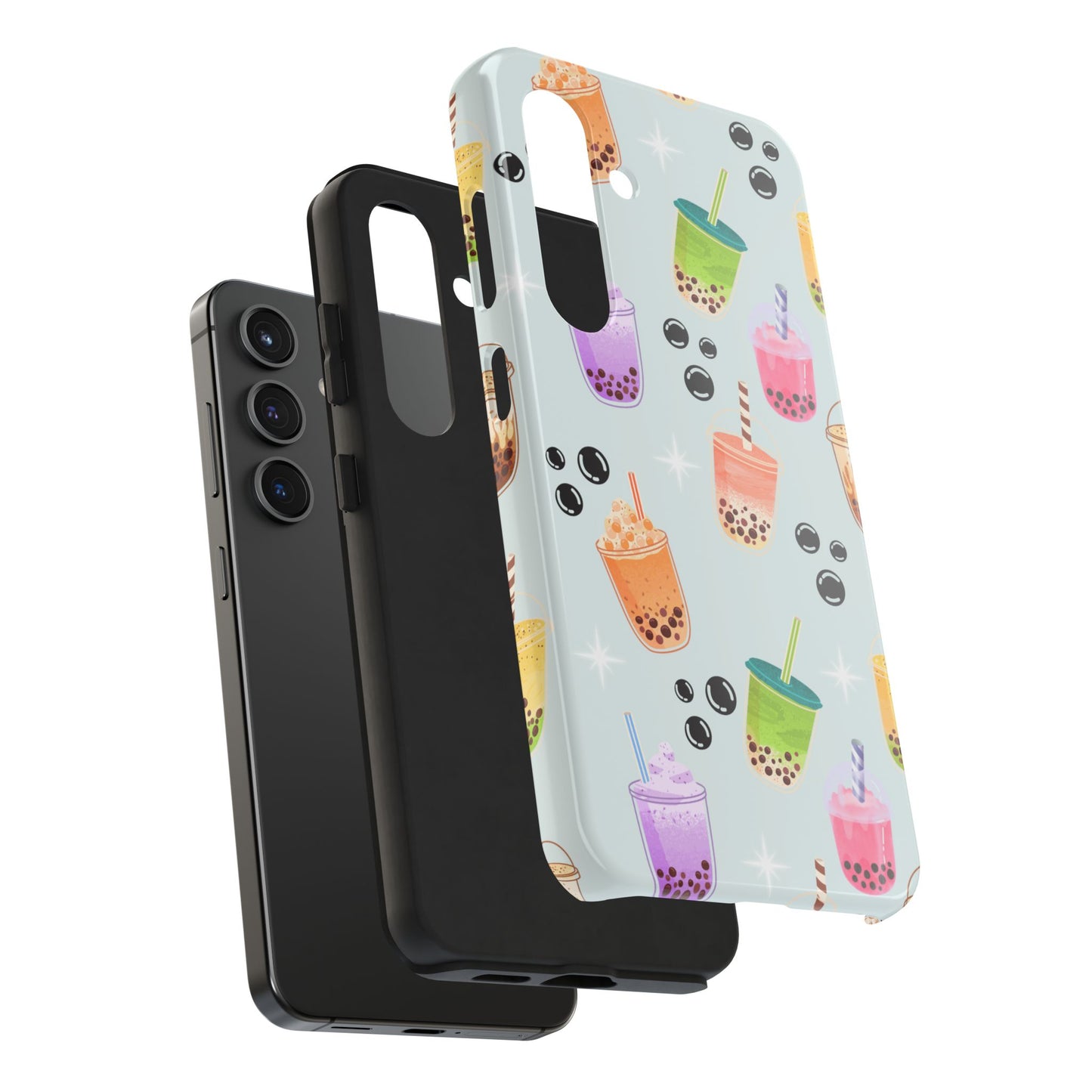 Colorful Boba Tea Phone Case, Tough Phone Cases for Drink Lovers, Cute Phone Accessory, Fun Gifts for Friends, Summer Vibes