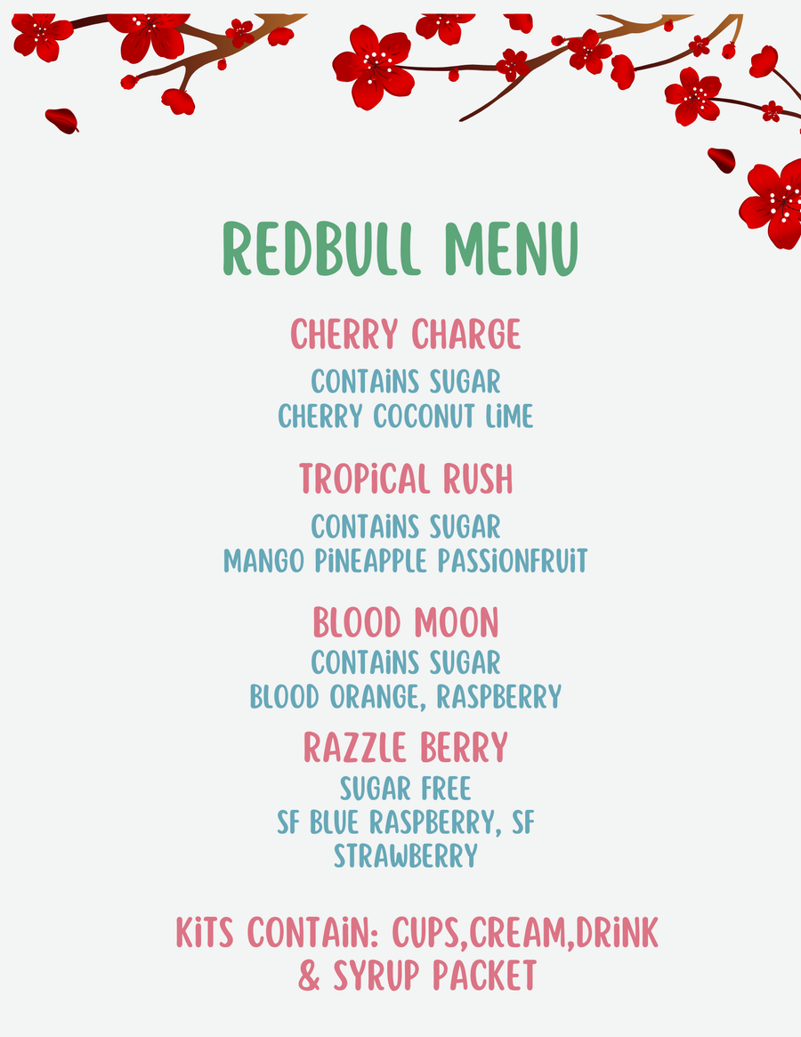 Red Bull Menu