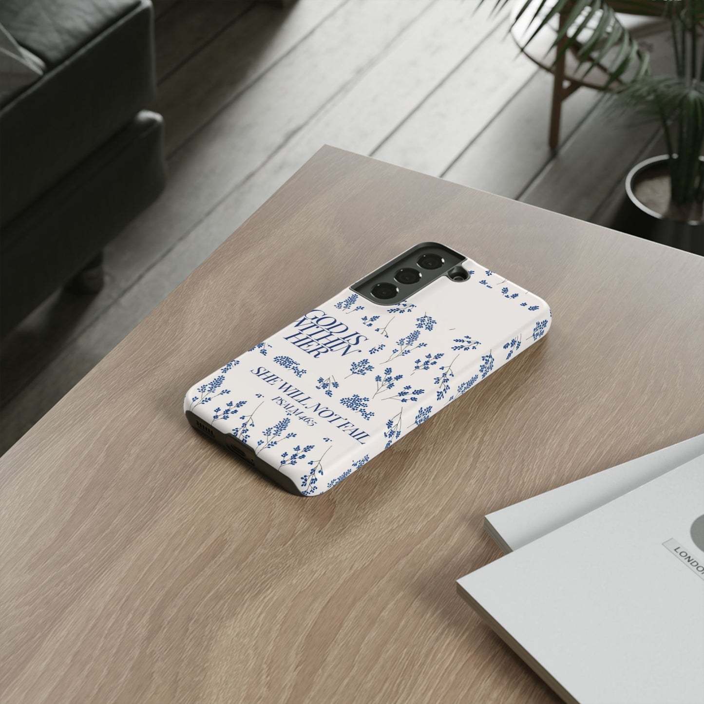 Within Her Cases - Floral Phone Case with Inspirational Quote, Motivational Gifts for Her, Bible Verse Design, Durable Case for iPhone, [...]