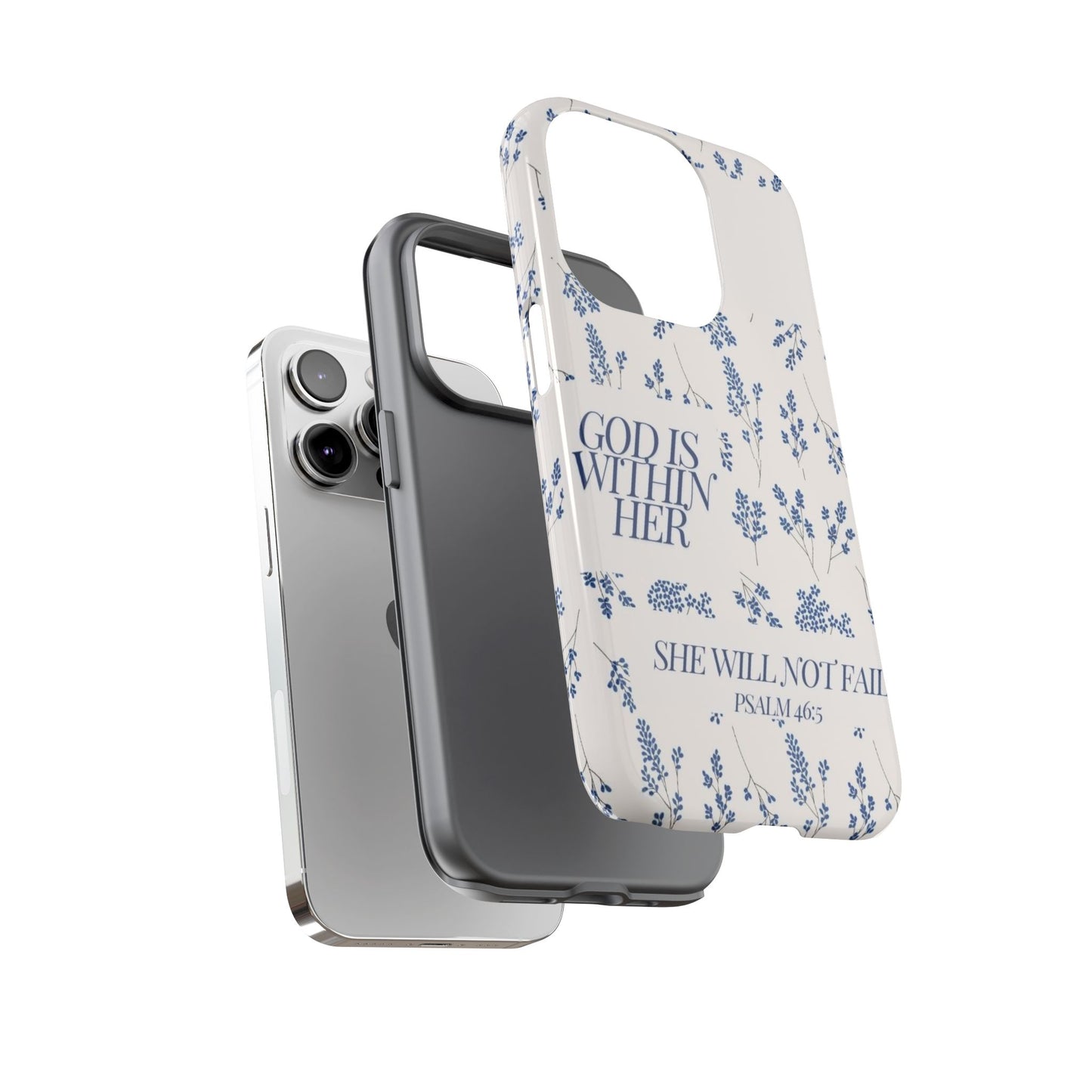 Within Her Cases - Floral Phone Case with Inspirational Quote, Motivational Gifts for Her, Bible Verse Design, Durable Case for iPhone, [...]