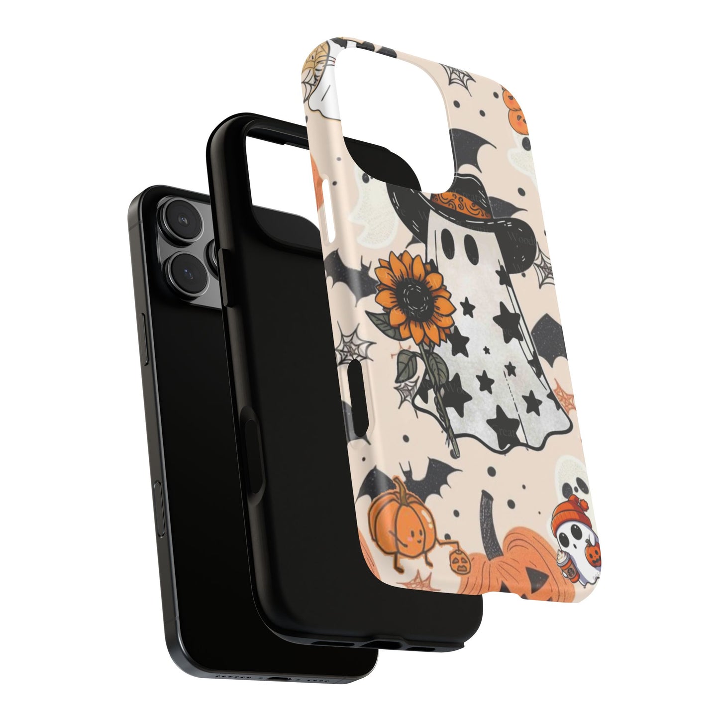 Cute Ghost Phone Case, Halloween Decor, Spooky Gift, Fall Accessories, Pumpkin Lover's Gift, Autumn Vibes, Trick or Treat