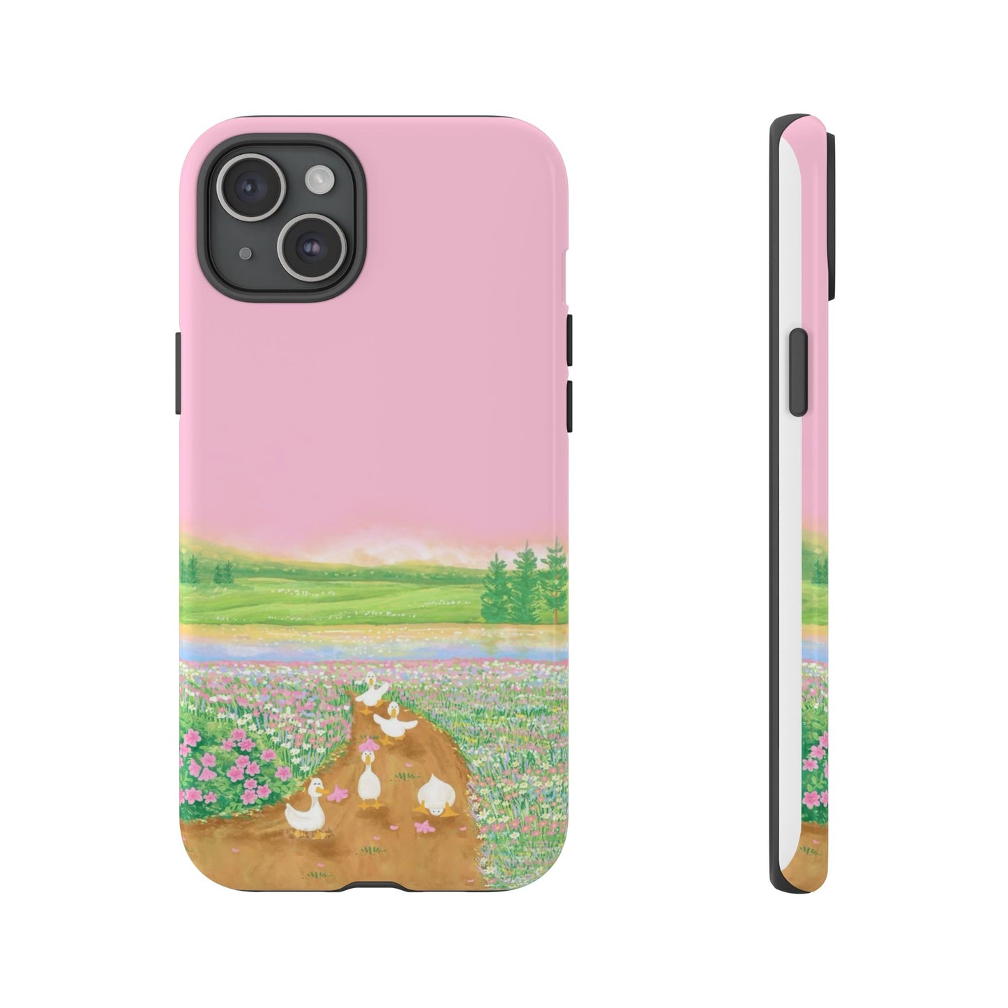 Pastel Floral Phone Case, Tough Cases for Nature Lovers, Cute Phone Accessories, Spring Gifts, Unique Mobile Covers