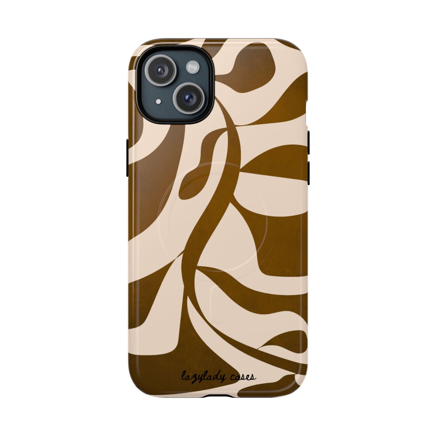 Brown Bonnet Stylish Tough Magnetic Phone Case - Trendy Abstract Design