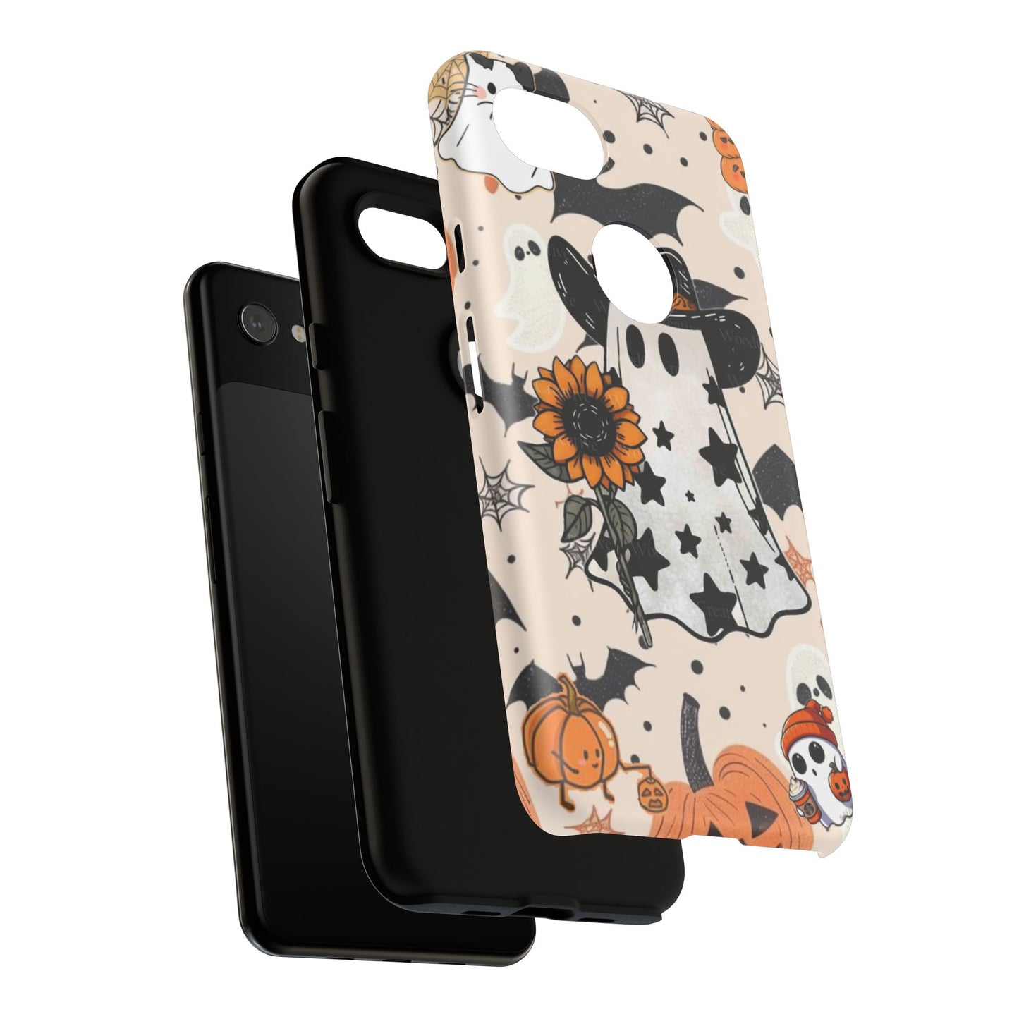 Cute Ghost Phone Case, Halloween Decor, Spooky Gift, Fall Accessories, Pumpkin Lover's Gift, Autumn Vibes, Trick or Treat