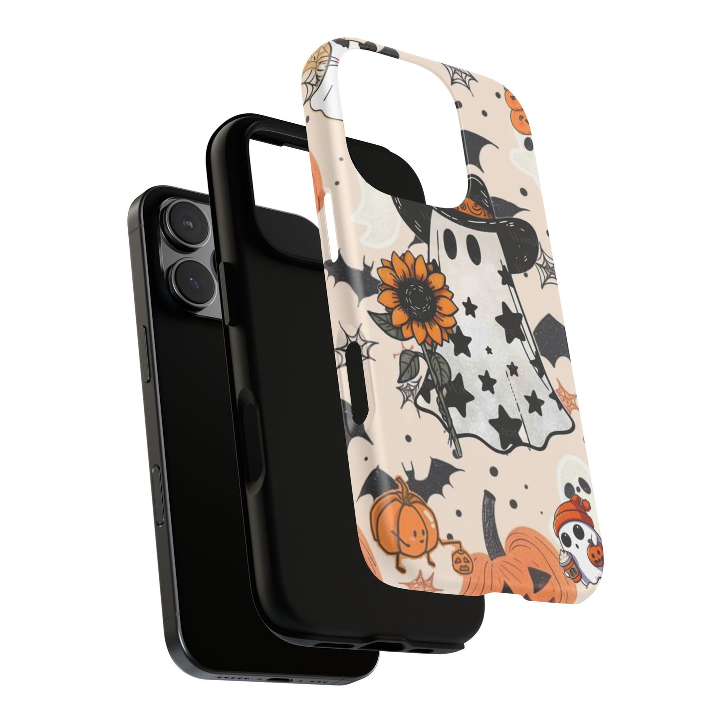Cute Ghost Phone Case, Halloween Decor, Spooky Gift, Fall Accessories, Pumpkin Lover's Gift, Autumn Vibes, Trick or Treat
