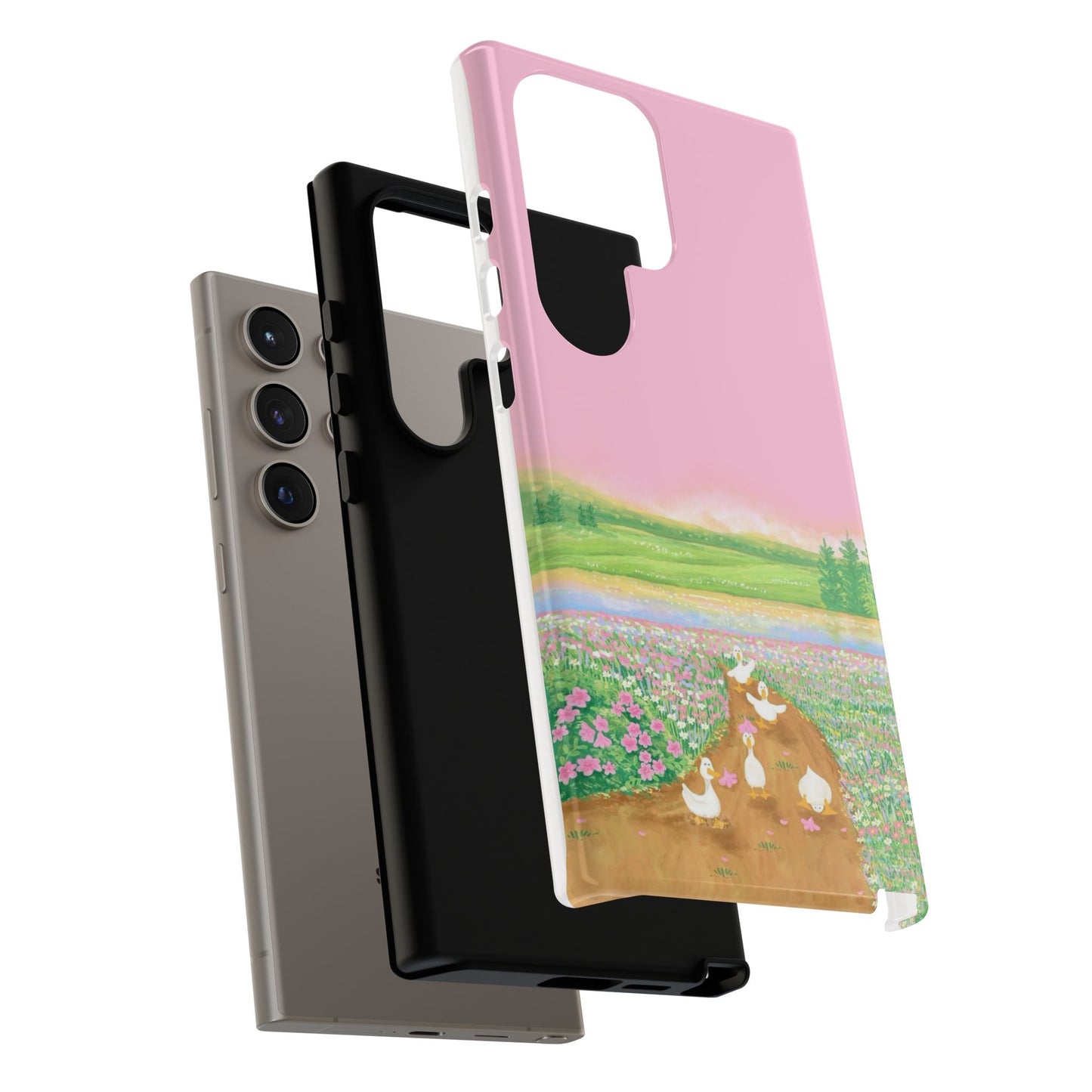 Pastel Floral Phone Case, Tough Cases for Nature Lovers, Cute Phone Accessories, Spring Gifts, Unique Mobile Covers