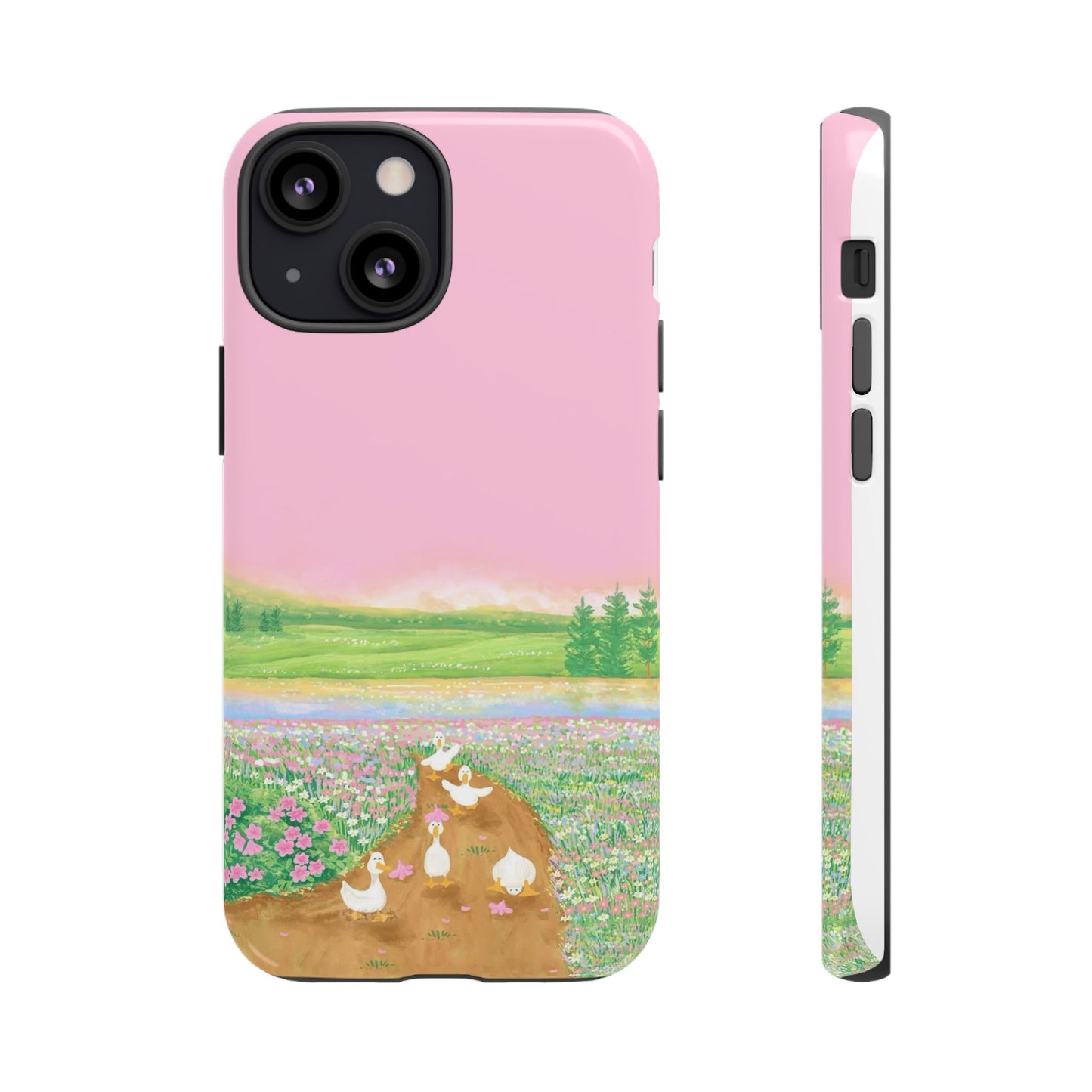 Pastel Floral Phone Case, Tough Cases for Nature Lovers, Cute Phone Accessories, Spring Gifts, Unique Mobile Covers