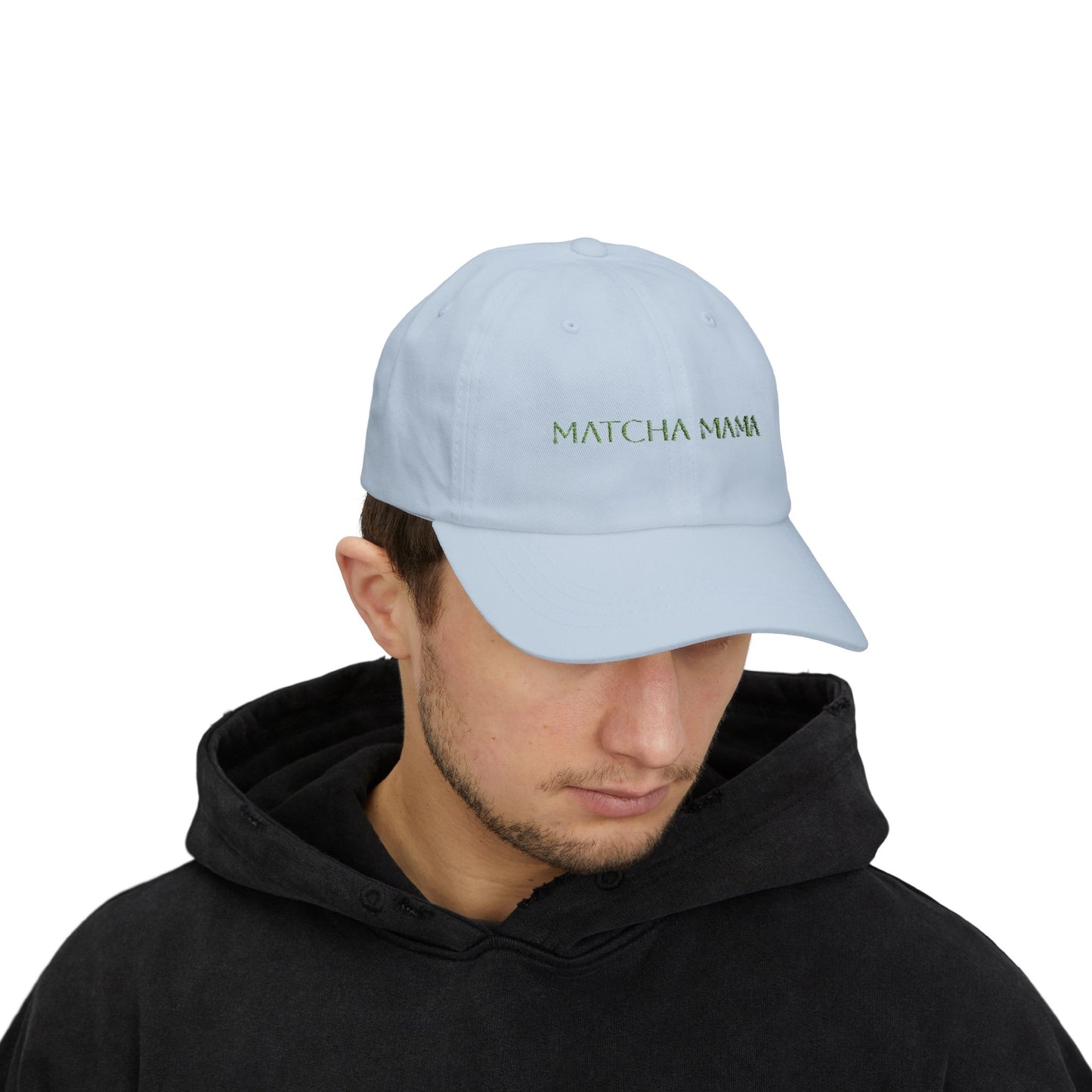 Matcha Mama Cap — Embroidered White Baseball Hat