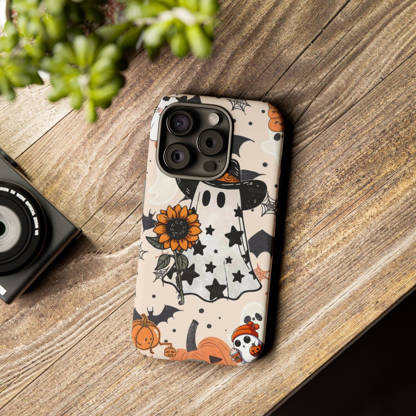 Cute Ghost Phone Case, Halloween Decor, Spooky Gift, Fall Accessories, Pumpkin Lover's Gift, Autumn Vibes, Trick or Treat