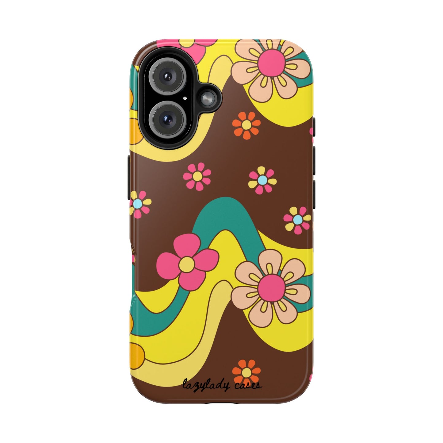 Retro Floral Tough Phone Case – Stylish and Durable Design