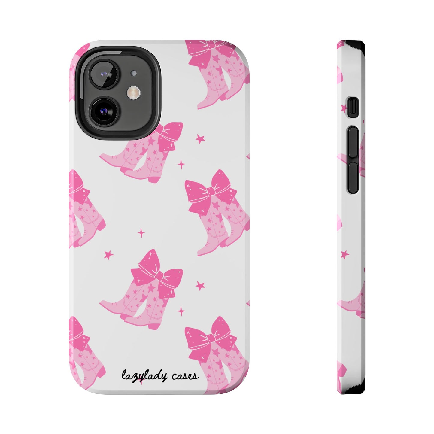 Pink Cowgirl Tough Phone Case - Trendy Protection with Bow Design
