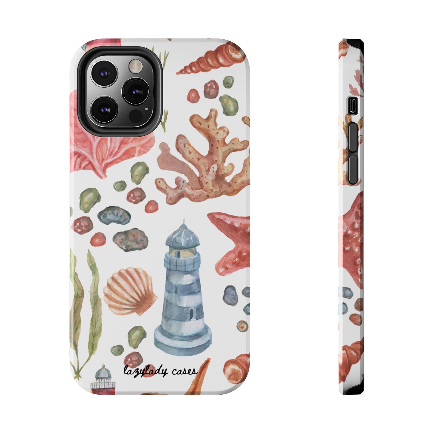 Coastal Art Tough Phone Cases - Stylish Beach Vibes with Lighthouse Design