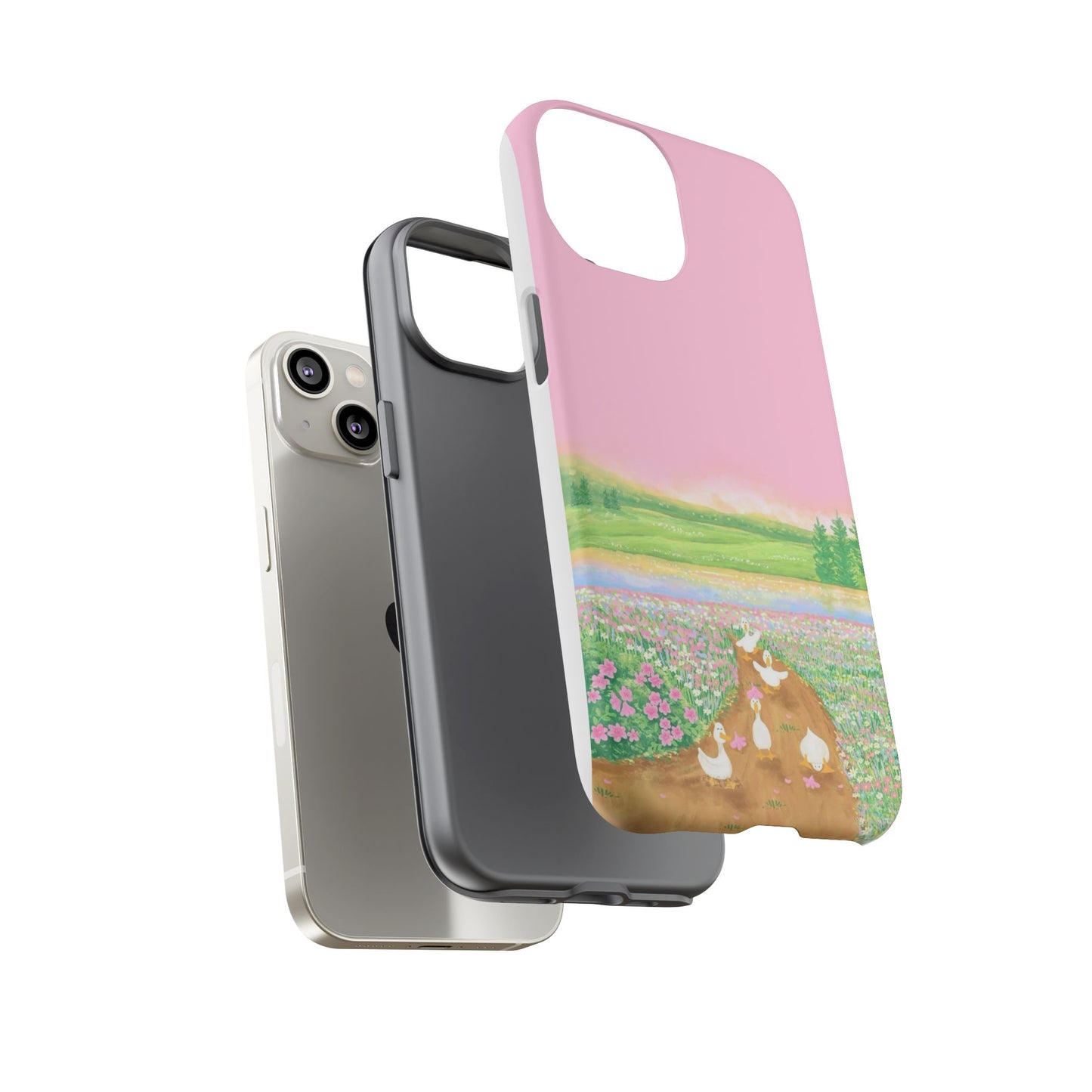 Pastel Floral Phone Case, Tough Cases for Nature Lovers, Cute Phone Accessories, Spring Gifts, Unique Mobile Covers