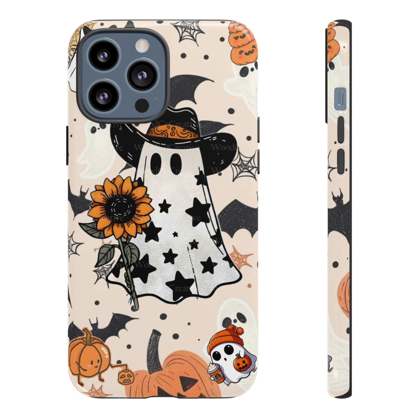 Cute Ghost Phone Case, Halloween Decor, Spooky Gift, Fall Accessories, Pumpkin Lover's Gift, Autumn Vibes, Trick or Treat