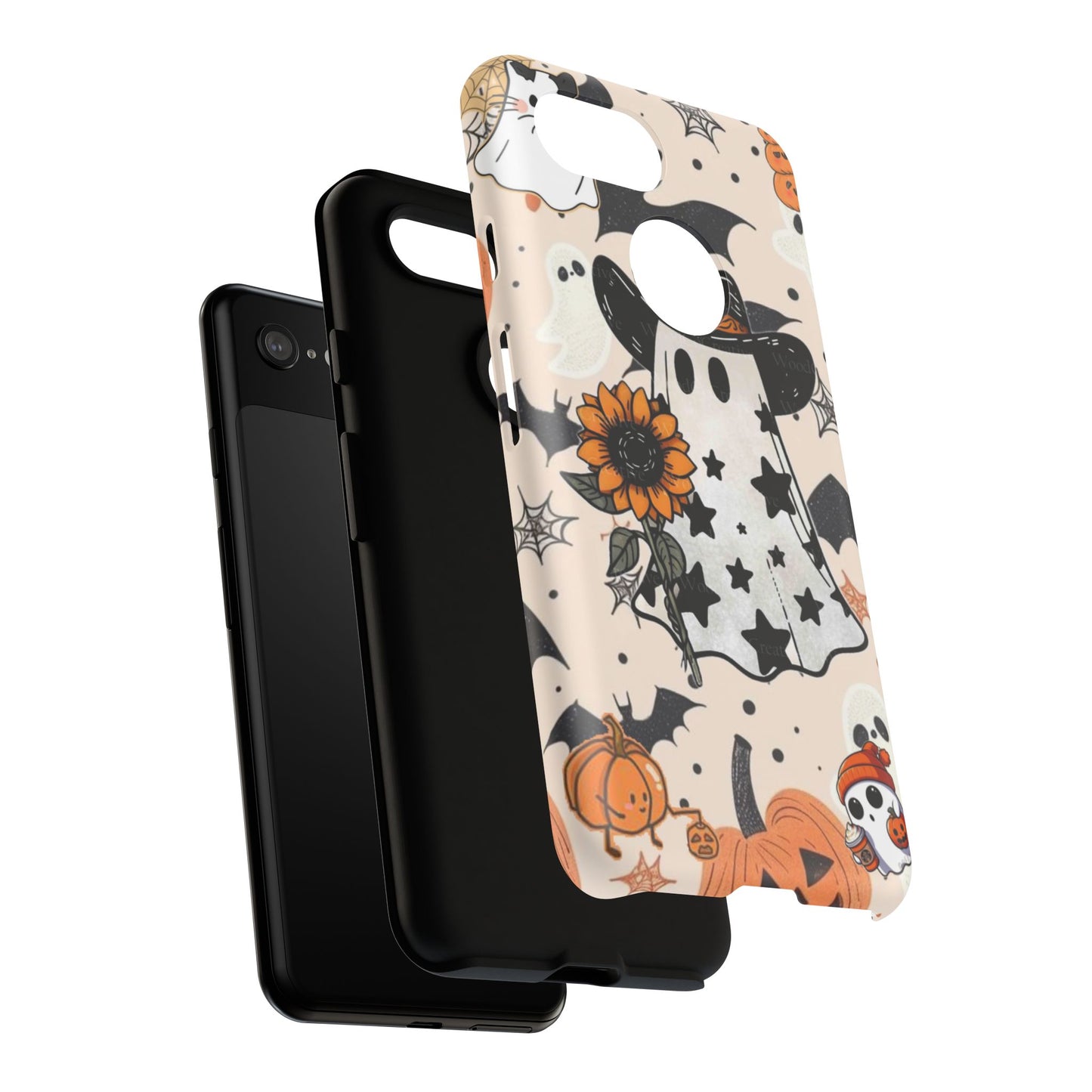 Cute Ghost Phone Case, Halloween Decor, Spooky Gift, Fall Accessories, Pumpkin Lover's Gift, Autumn Vibes, Trick or Treat