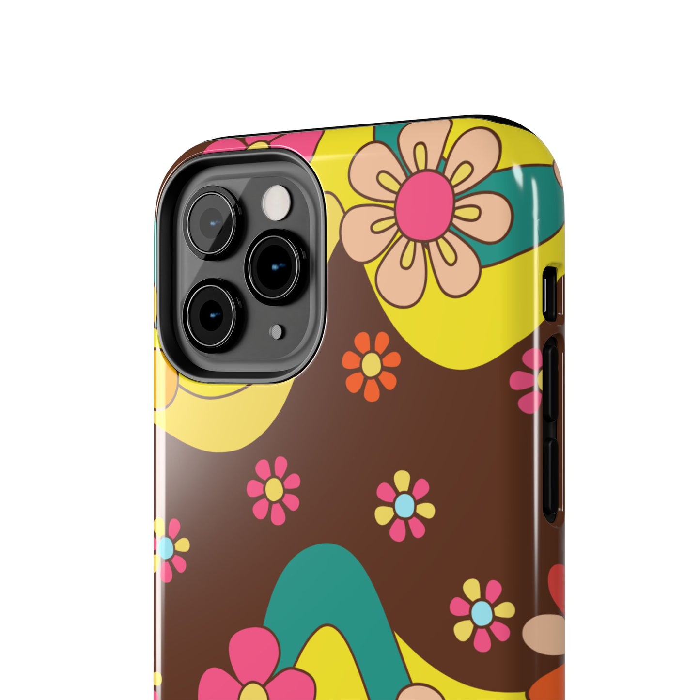 Retro Floral Tough Phone Case – Stylish and Durable Design