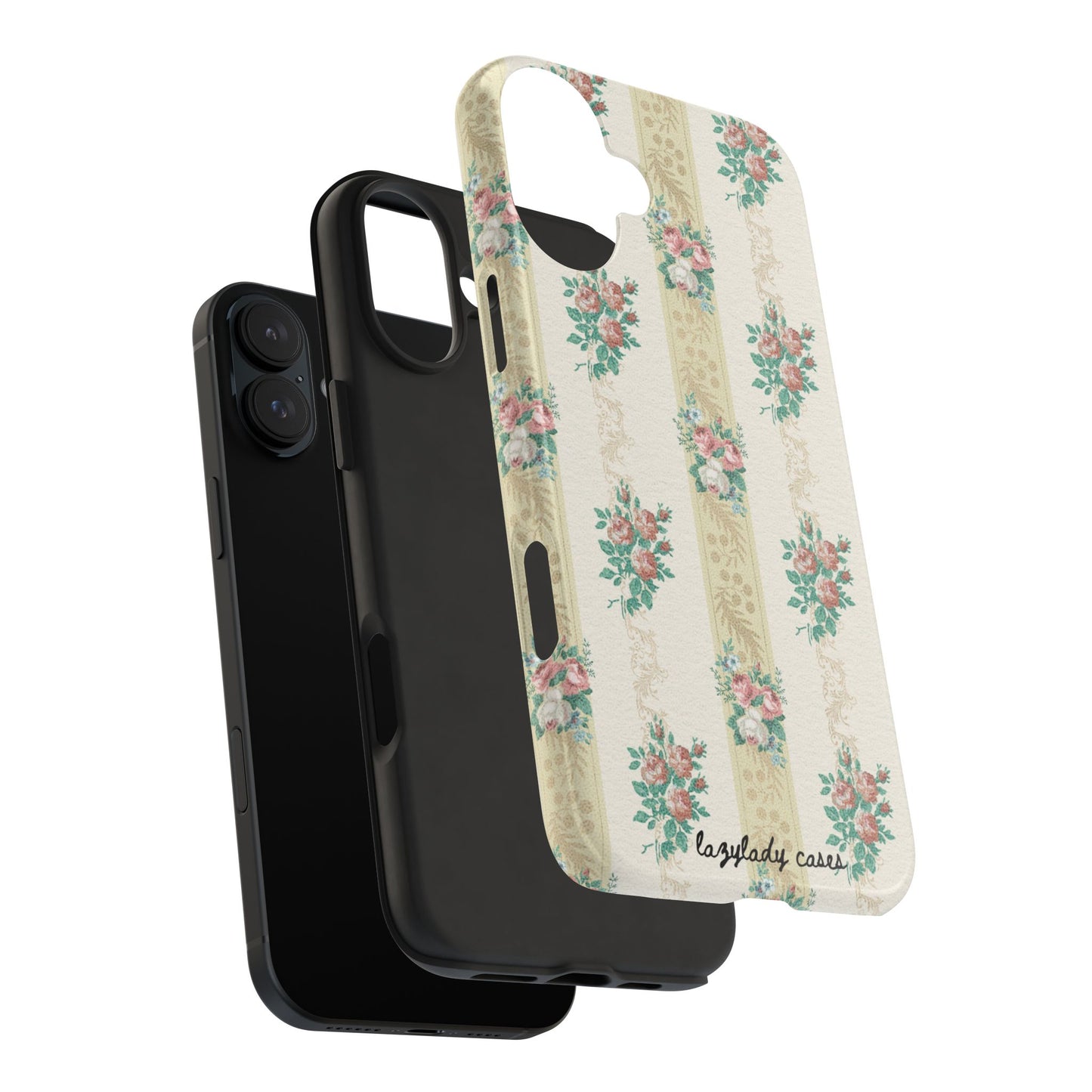 Elegant Floral Tough Phone Case - Vintage Inspired Design