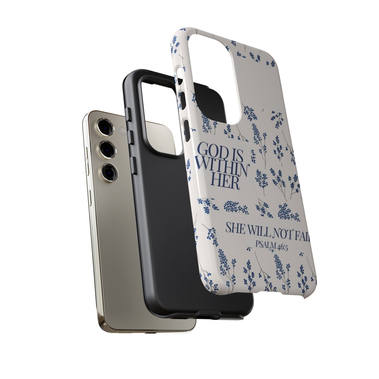 Within Her Cases - Floral Phone Case with Inspirational Quote, Motivational Gifts for Her, Bible Verse Design, Durable Case for iPhone, [...]