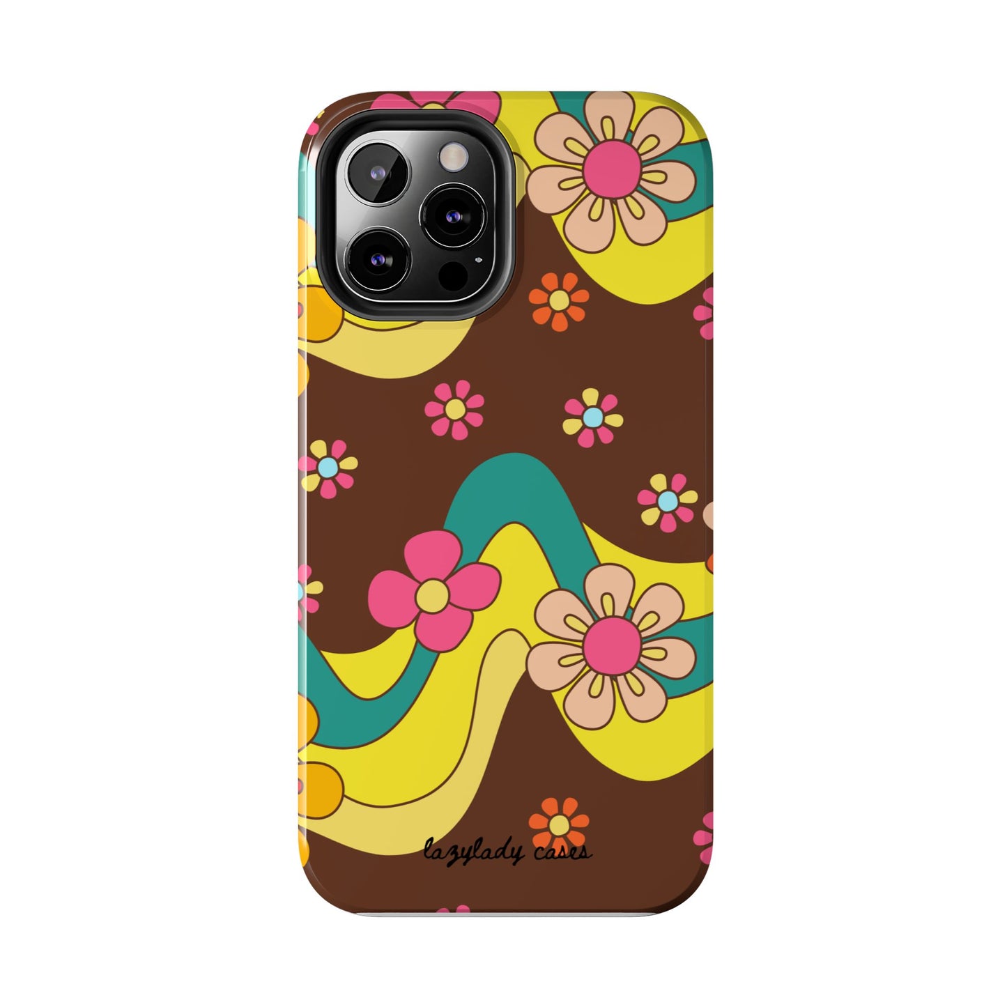 Retro Floral Tough Phone Case – Stylish and Durable Design