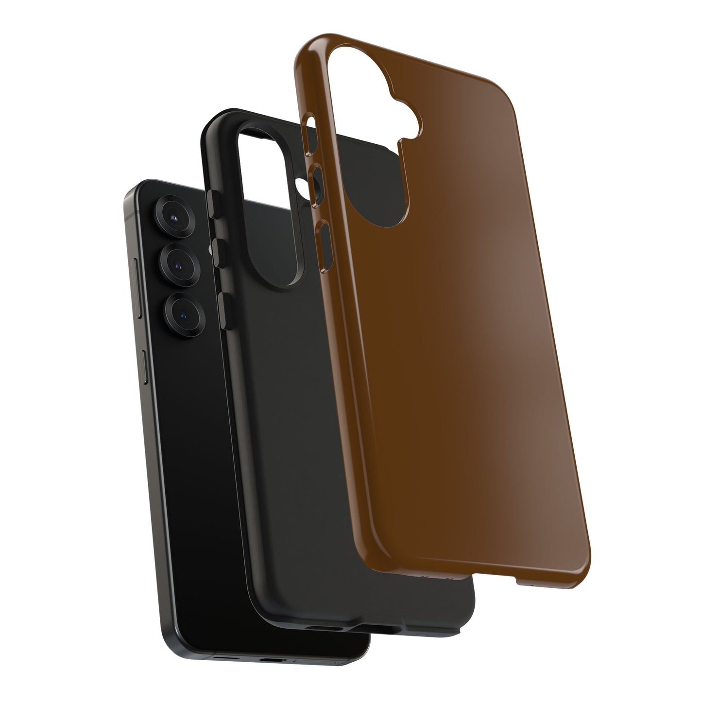 Brown Tough Phone Case — Rugged Shockproof iPhone Cover