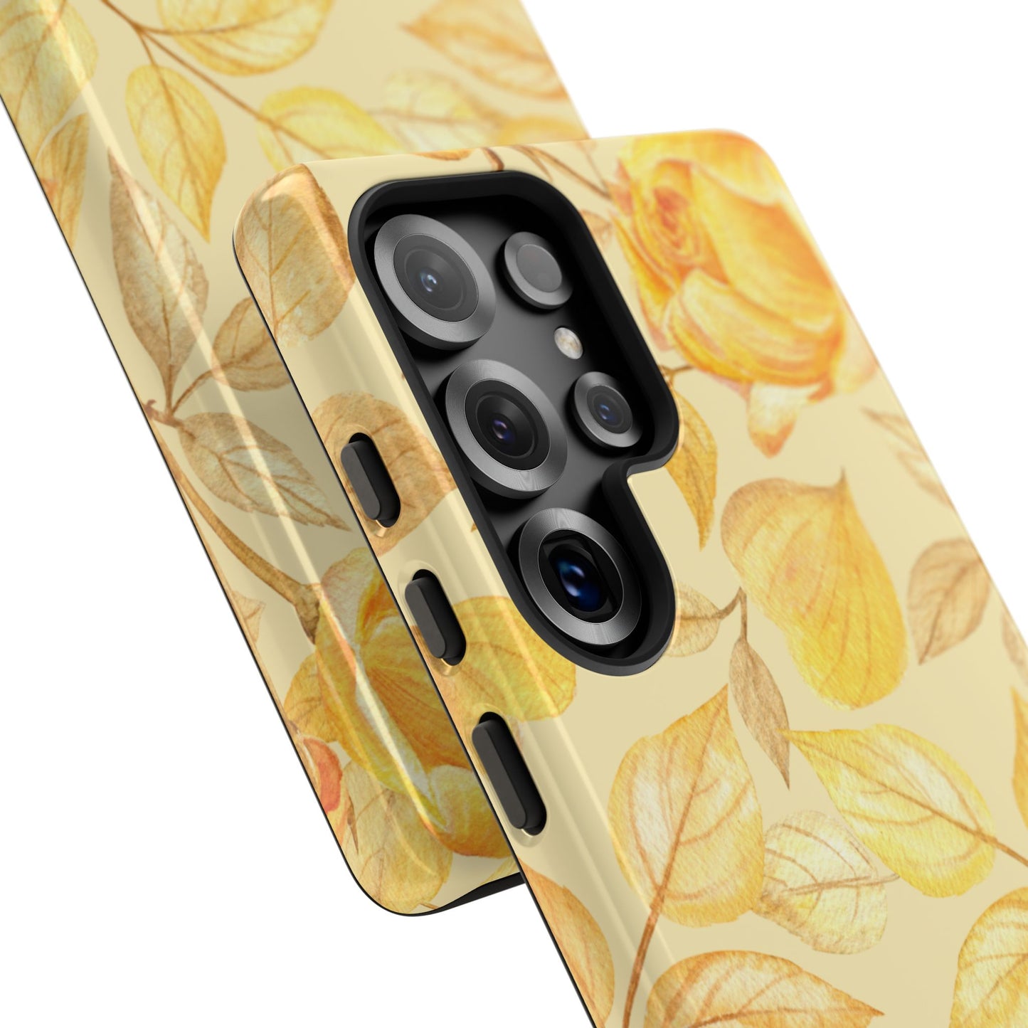 Yellow Dusk Tough Phone Case - Yellow Rose Design