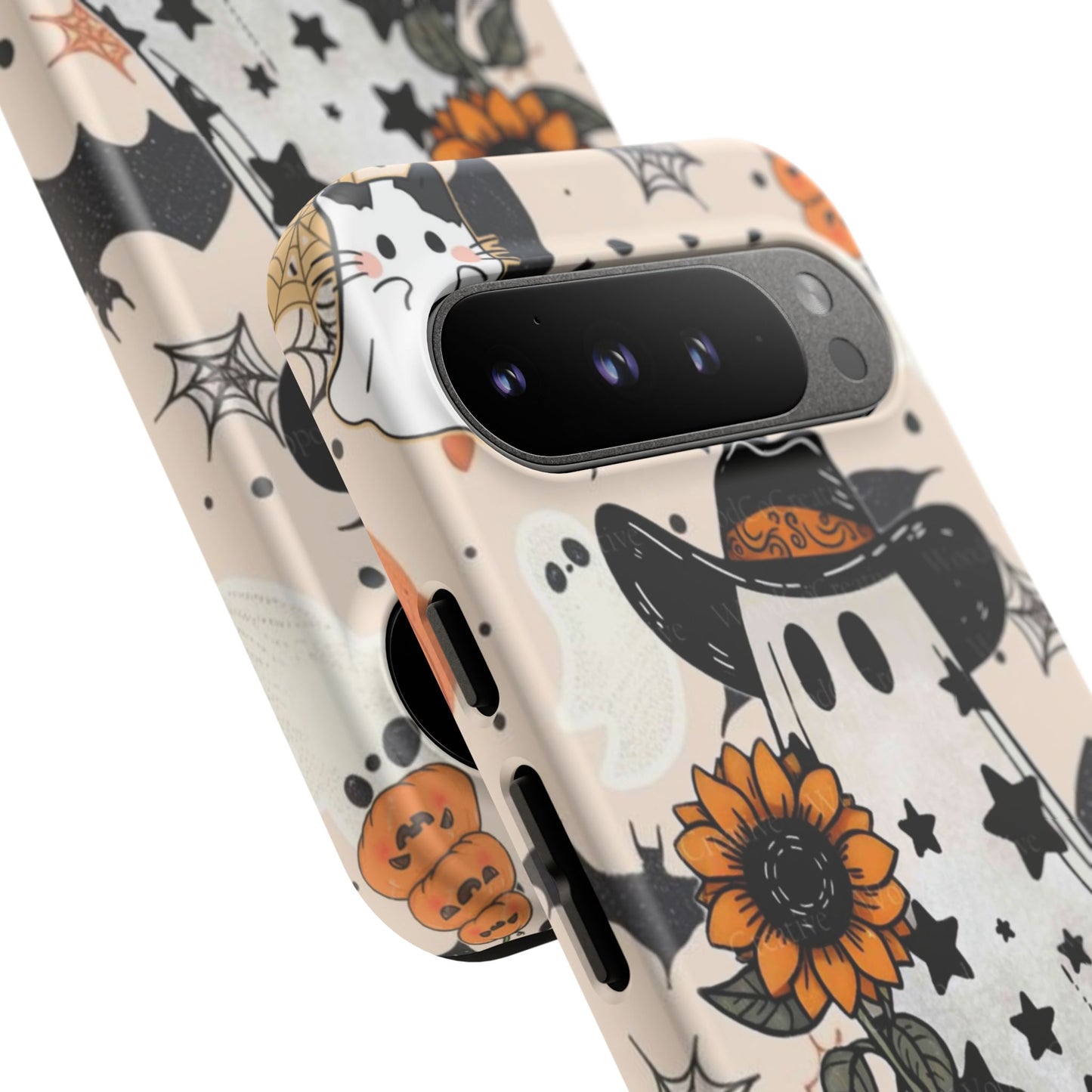 Cute Ghost Phone Case, Halloween Decor, Spooky Gift, Fall Accessories, Pumpkin Lover's Gift, Autumn Vibes, Trick or Treat