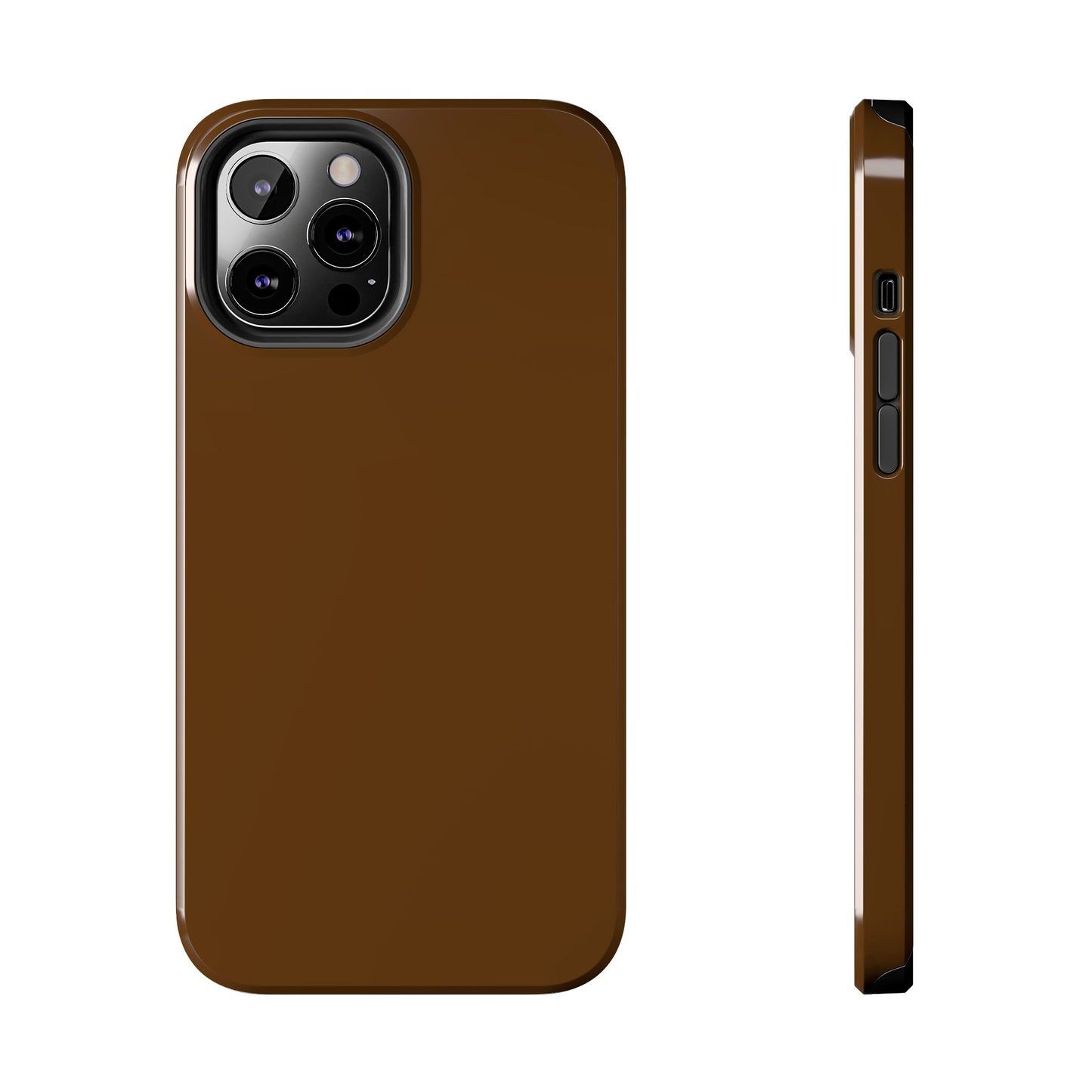 Brown Tough Phone Case — Rugged Shockproof iPhone Cover