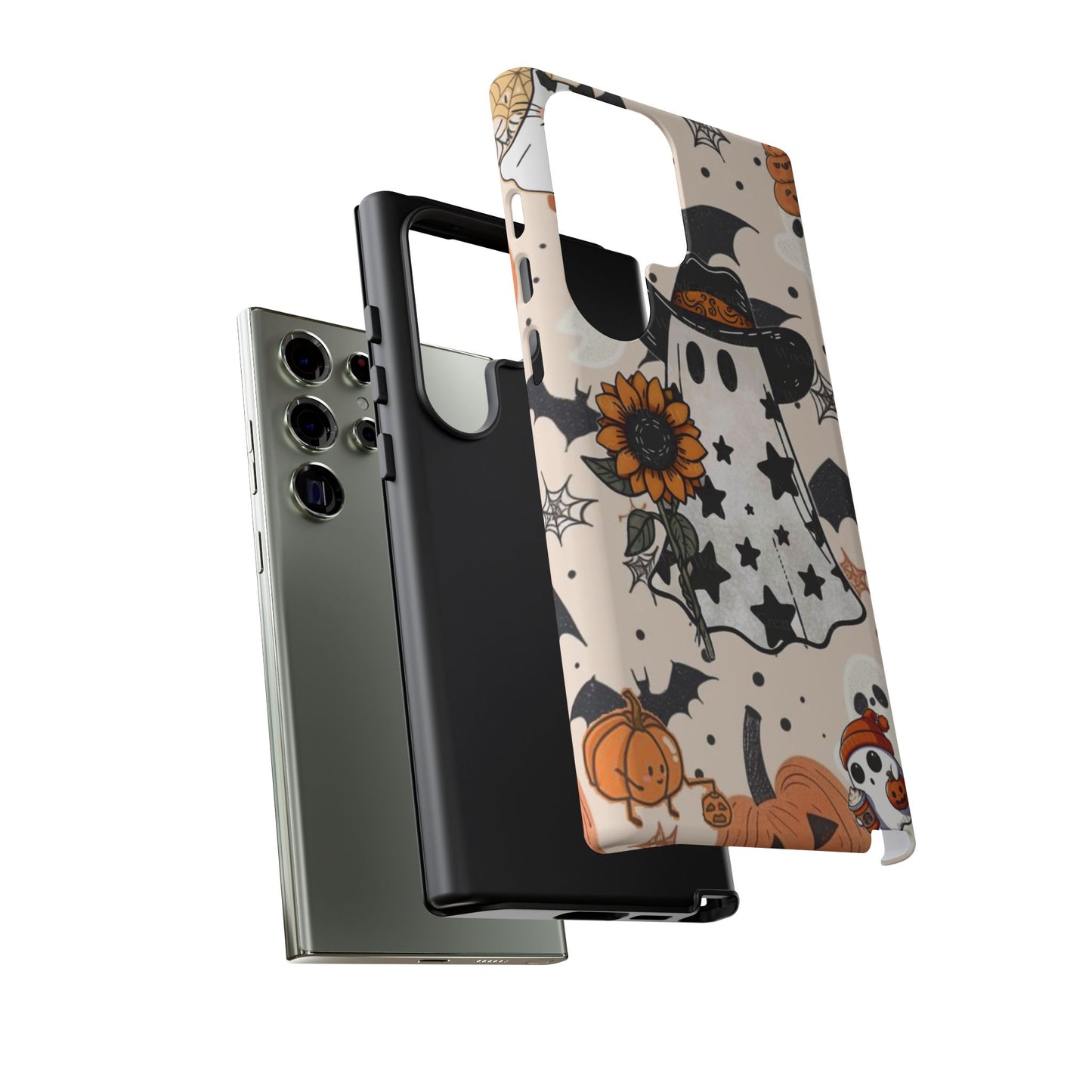 Cute Ghost Phone Case, Halloween Decor, Spooky Gift, Fall Accessories, Pumpkin Lover's Gift, Autumn Vibes, Trick or Treat