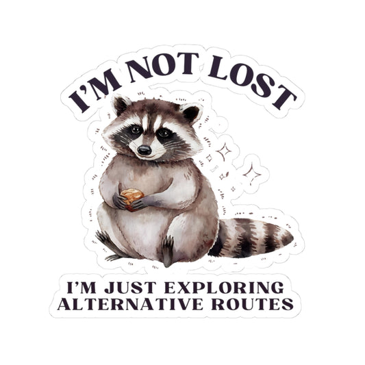 Whimsical Raccoon Kiss-Cut Stickers | Perfect for Laptops, Journals, Gifts, Travel Decor, Adventure Enthusiasts