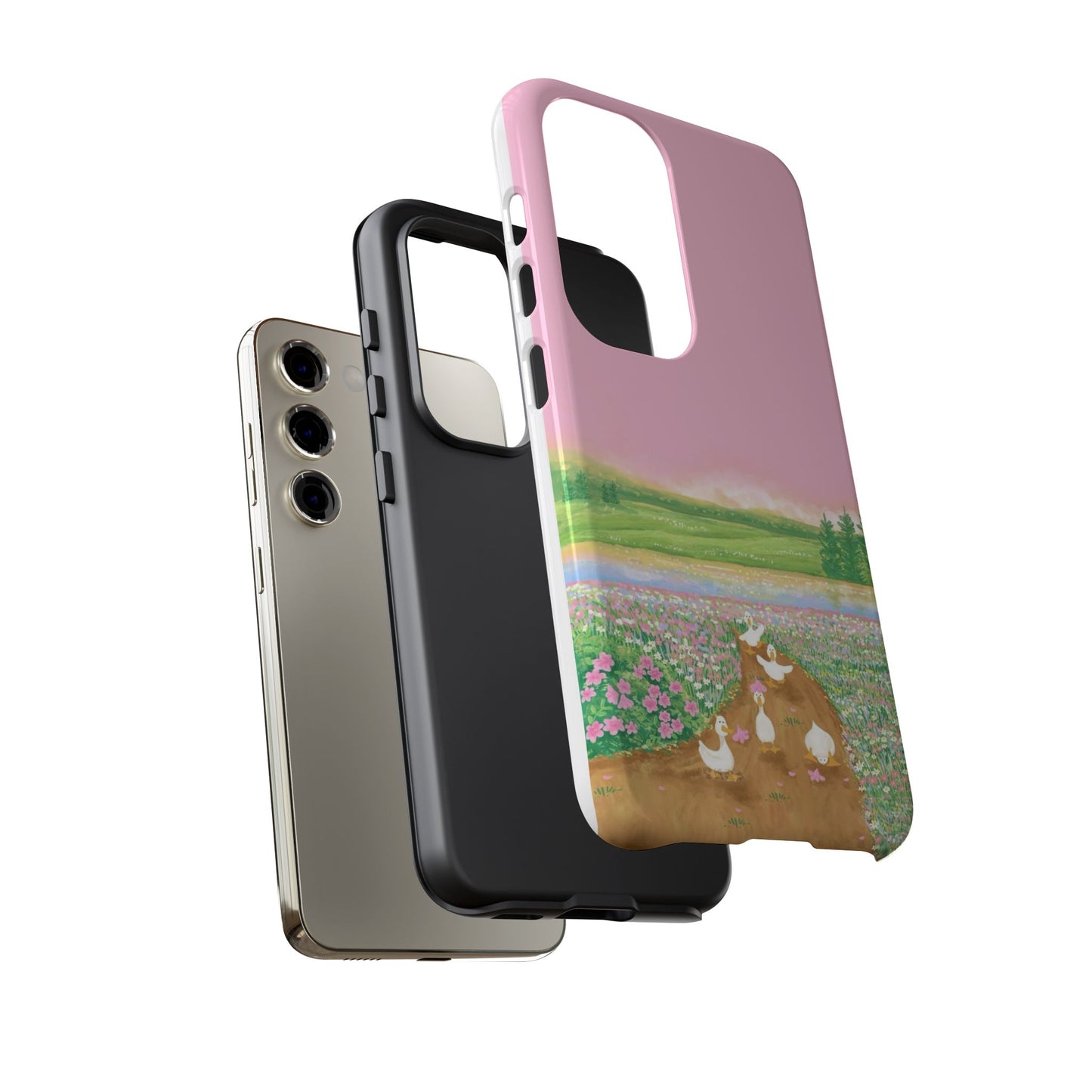 Pastel Floral Phone Case, Tough Cases for Nature Lovers, Cute Phone Accessories, Spring Gifts, Unique Mobile Covers