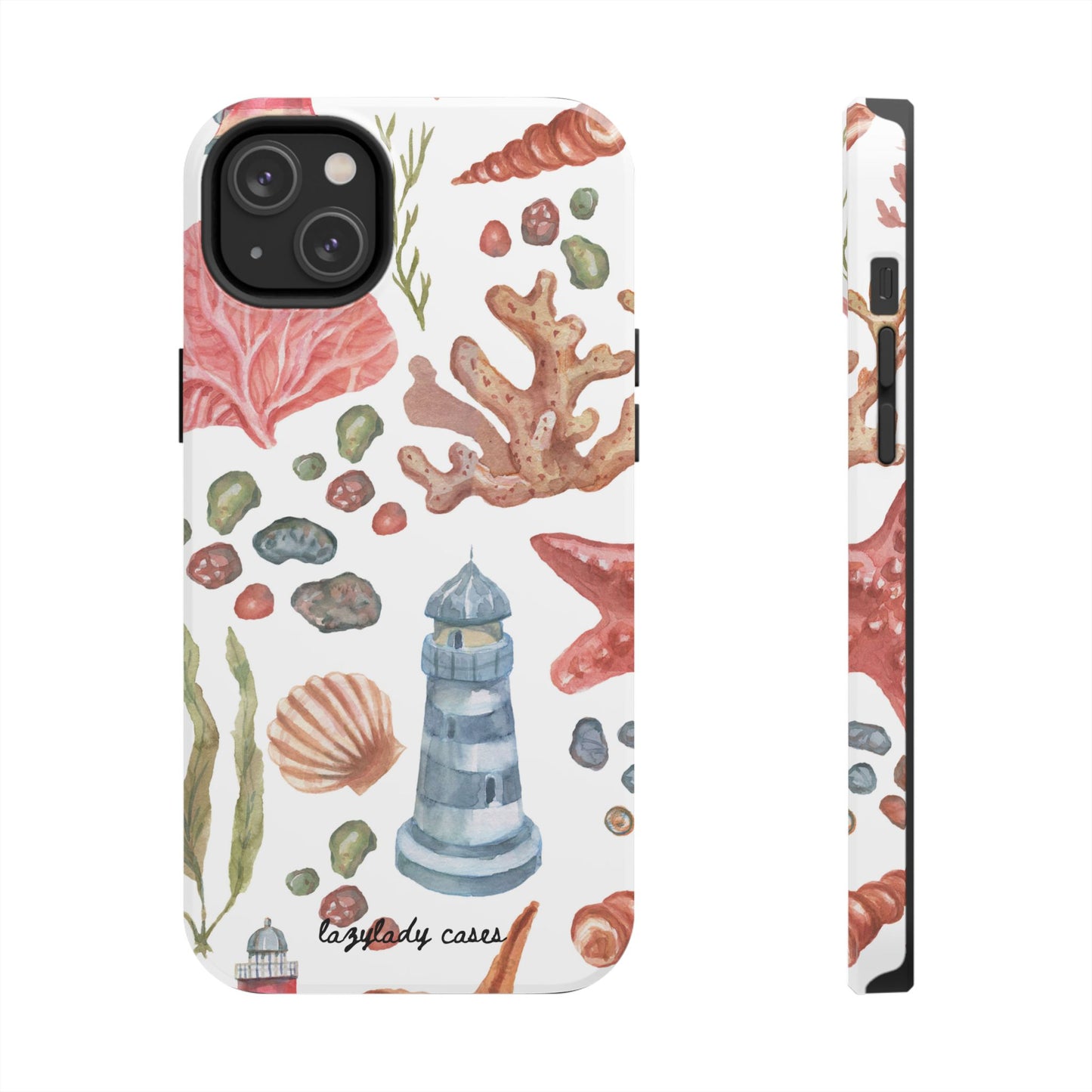 Coastal Art Tough Phone Cases - Stylish Beach Vibes with Lighthouse Design