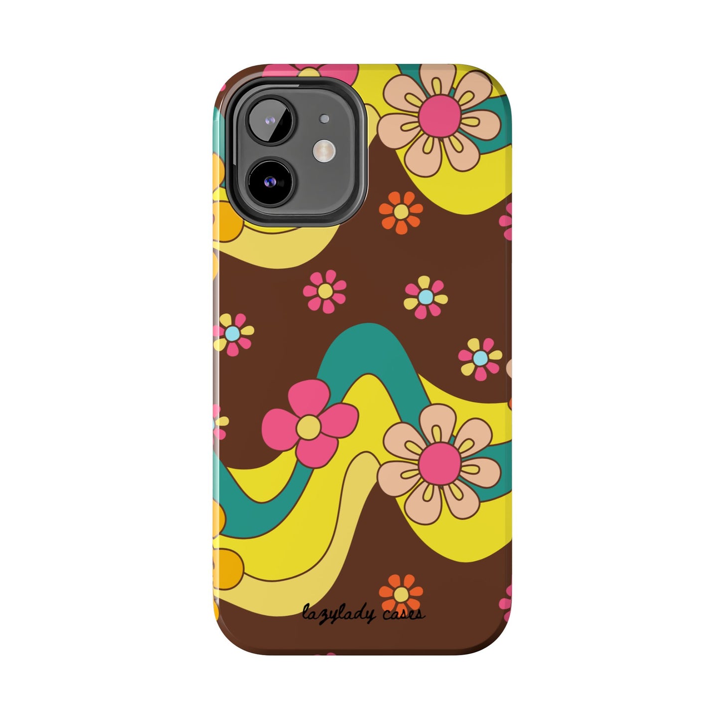 Retro Floral Tough Phone Case – Stylish and Durable Design