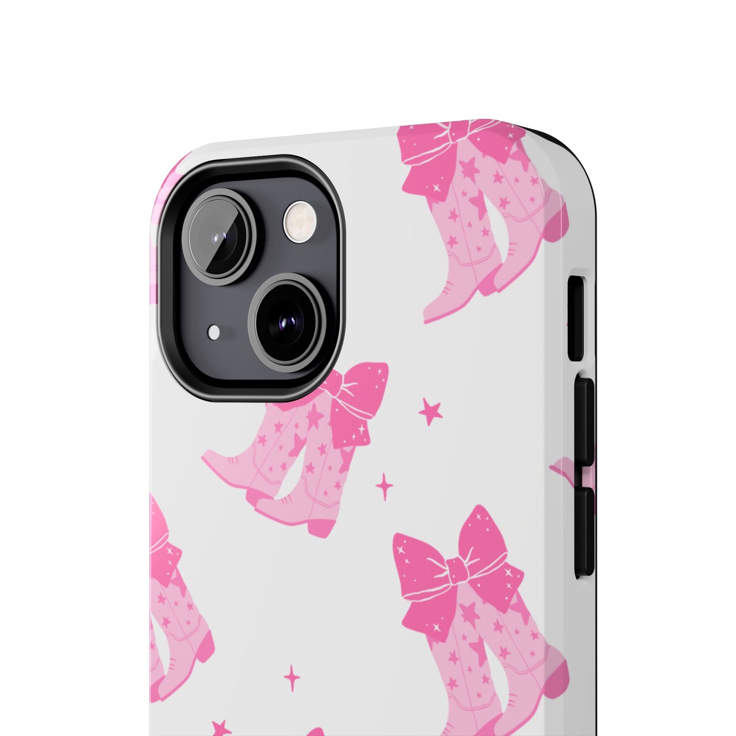 Pink Cowgirl Tough Phone Case - Trendy Protection with Bow Design