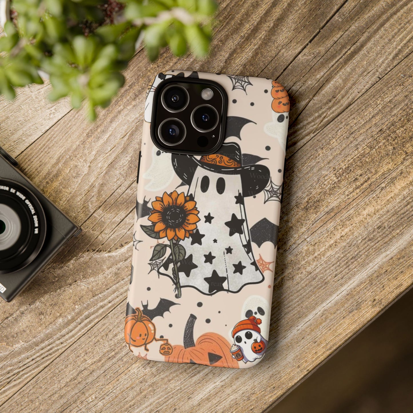 Cute Ghost Phone Case, Halloween Decor, Spooky Gift, Fall Accessories, Pumpkin Lover's Gift, Autumn Vibes, Trick or Treat