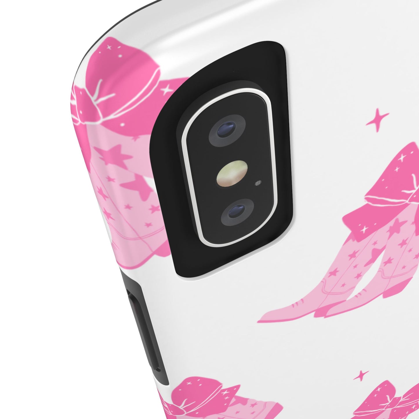 Pink Cowgirl Tough Phone Case - Trendy Protection with Bow Design
