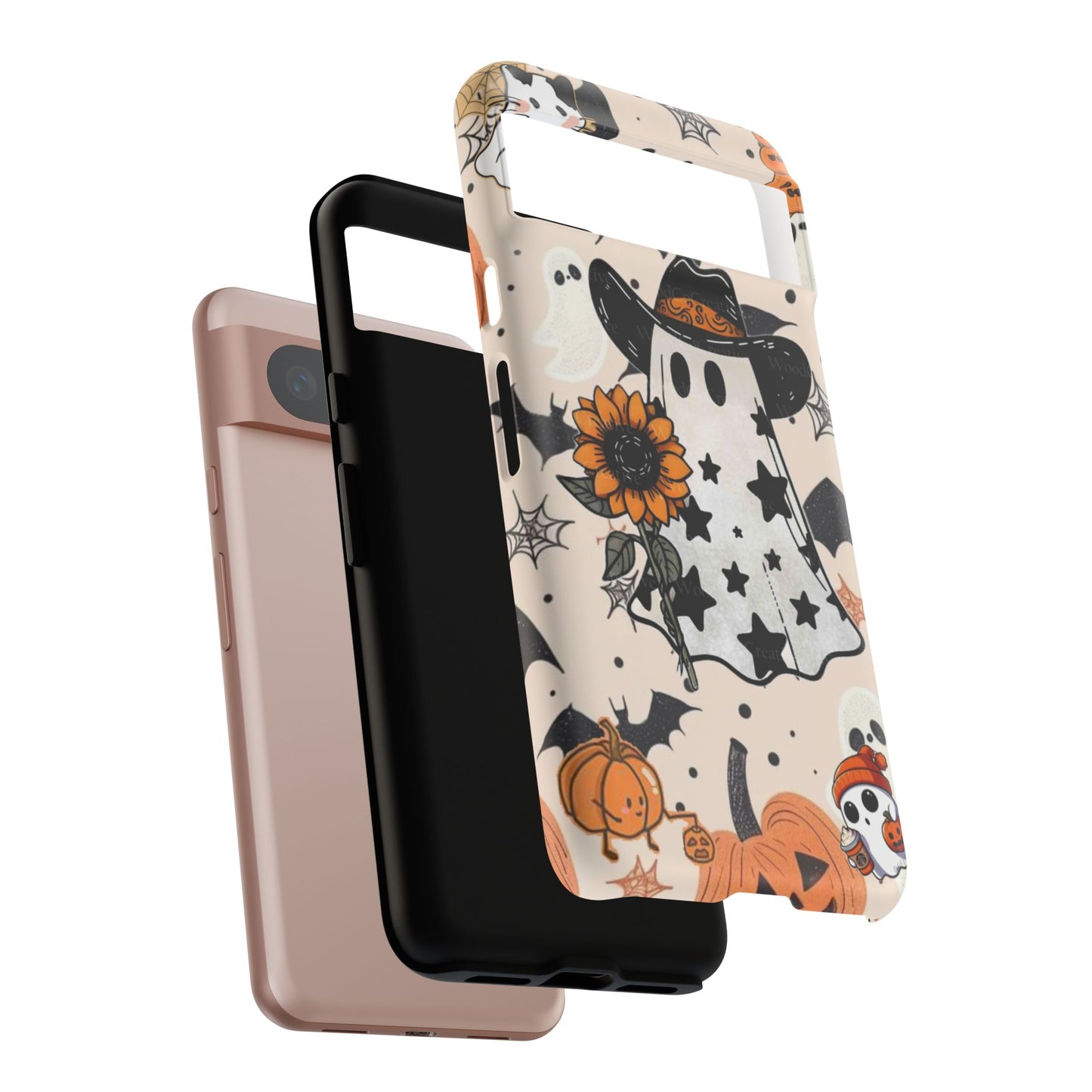 Cute Ghost Phone Case, Halloween Decor, Spooky Gift, Fall Accessories, Pumpkin Lover's Gift, Autumn Vibes, Trick or Treat