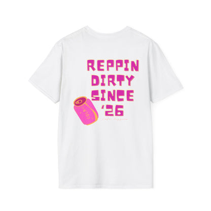 Cafe Fizzies T-Shirt — Retro Pink Cafe Logo Tee for Coffee Lovers
