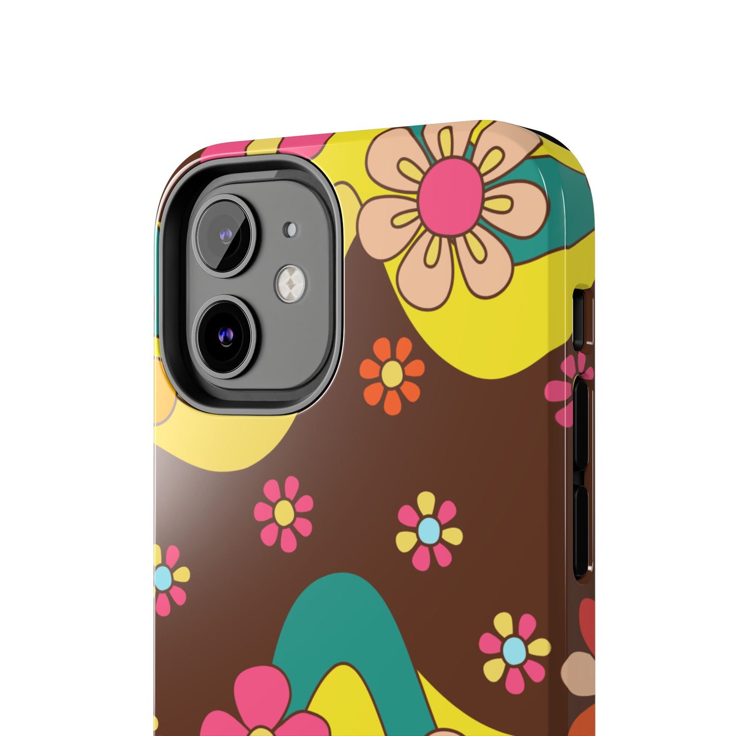 Retro Floral Tough Phone Case – Stylish and Durable Design