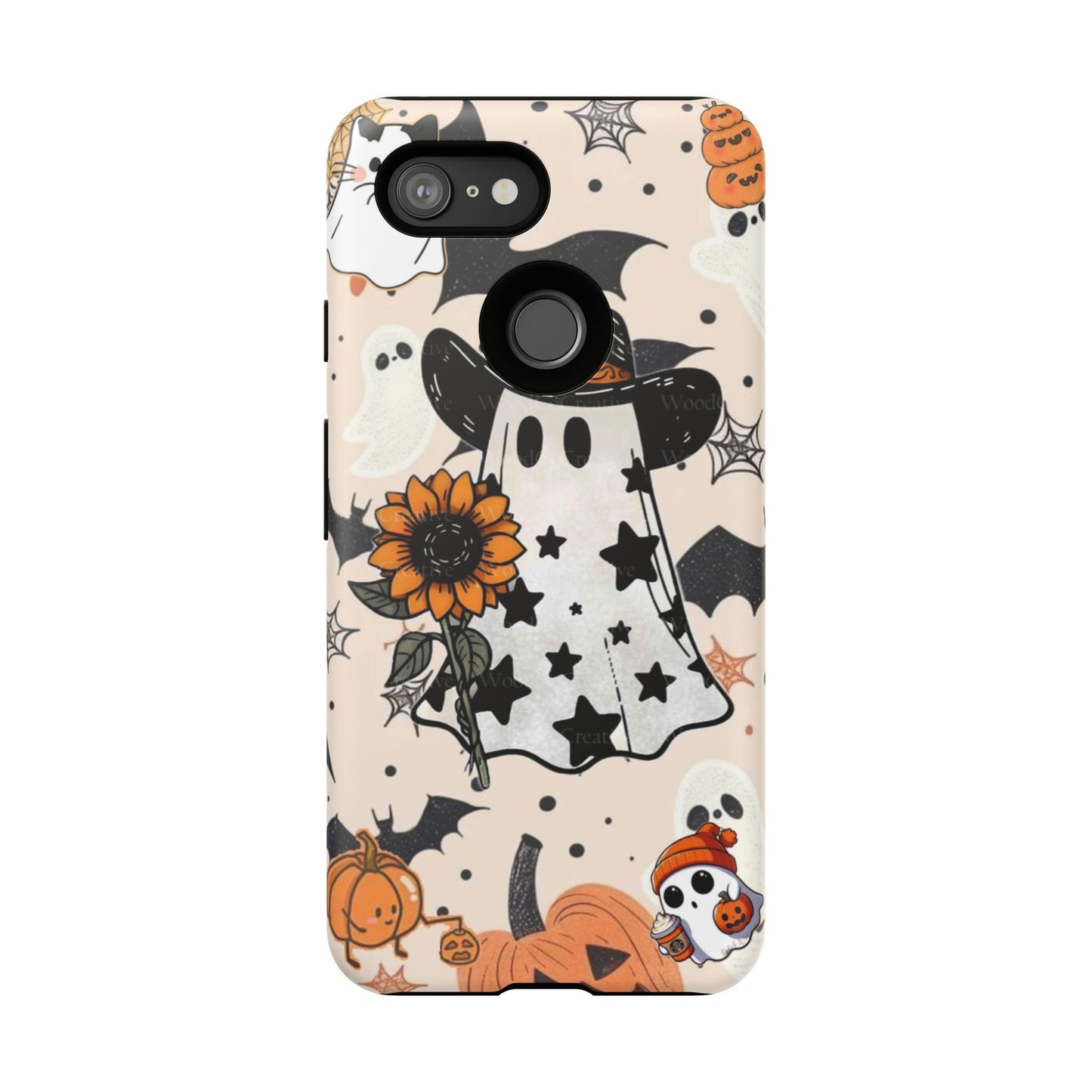 Cute Ghost Phone Case, Halloween Decor, Spooky Gift, Fall Accessories, Pumpkin Lover's Gift, Autumn Vibes, Trick or Treat