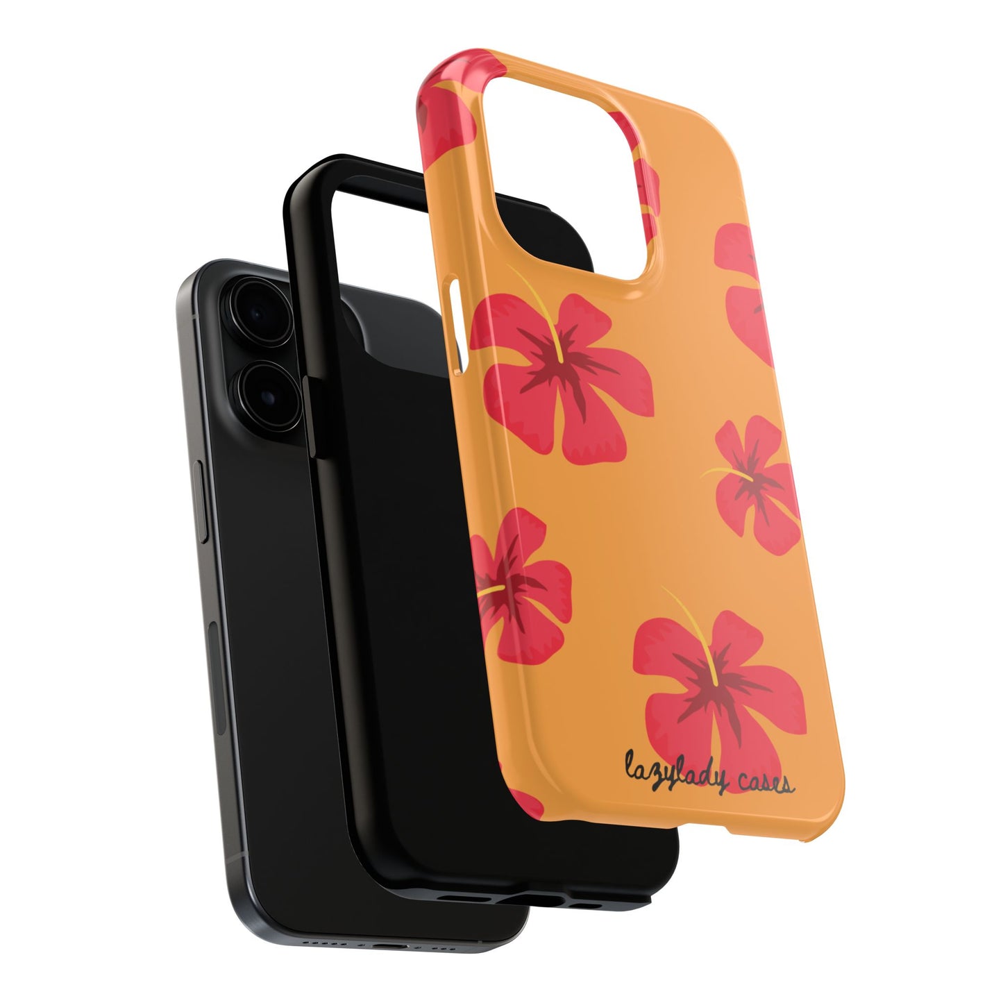 Tough Floral Phone Case - Vibrant Hibiscus Design for Summer Fun