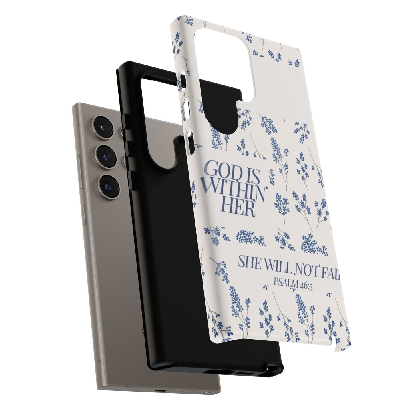Within Her Cases - Floral Phone Case with Inspirational Quote, Motivational Gifts for Her, Bible Verse Design, Durable Case for iPhone, [...]