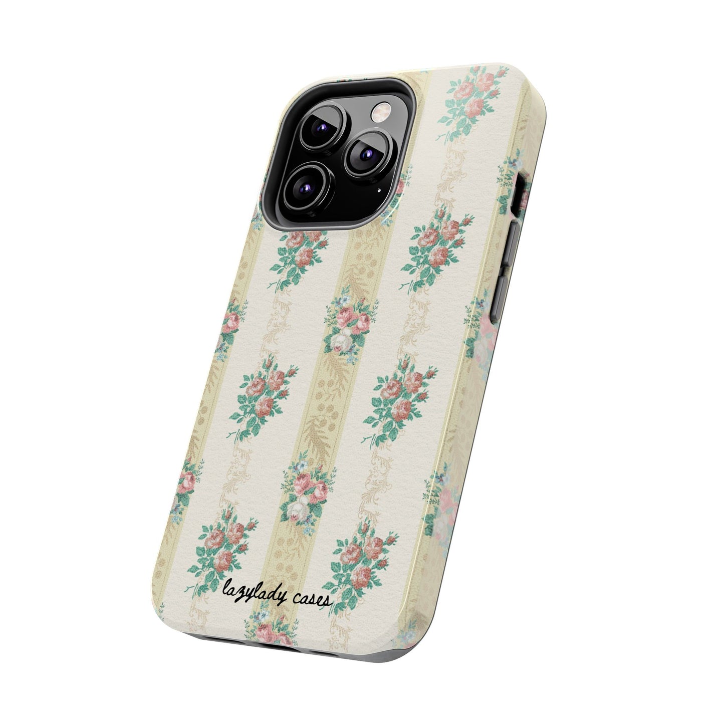 Elegant Floral Tough Phone Case - Vintage Inspired Design