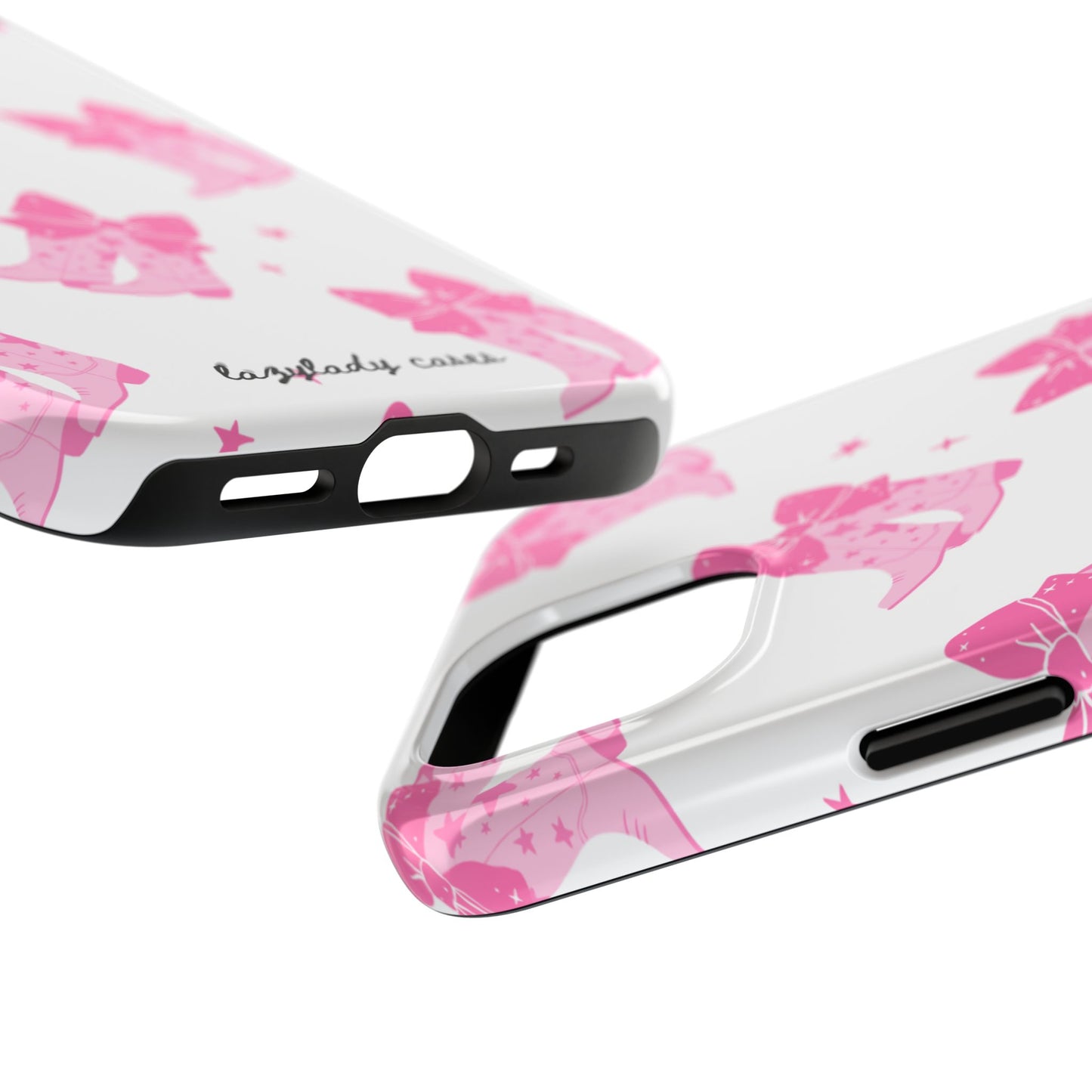 Pink Cowgirl Tough Phone Case - Trendy Protection with Bow Design