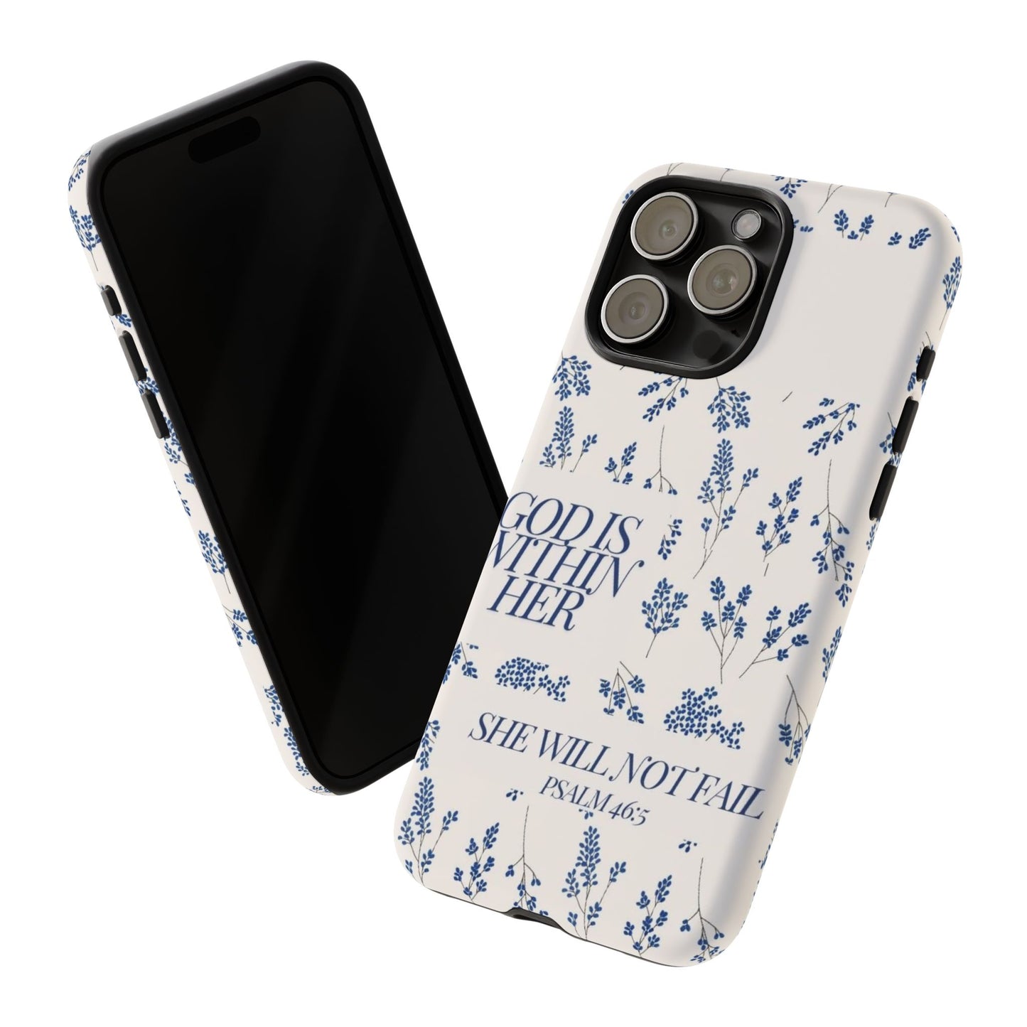 Within Her Cases - Floral Phone Case with Inspirational Quote, Motivational Gifts for Her, Bible Verse Design, Durable Case for iPhone, [...]