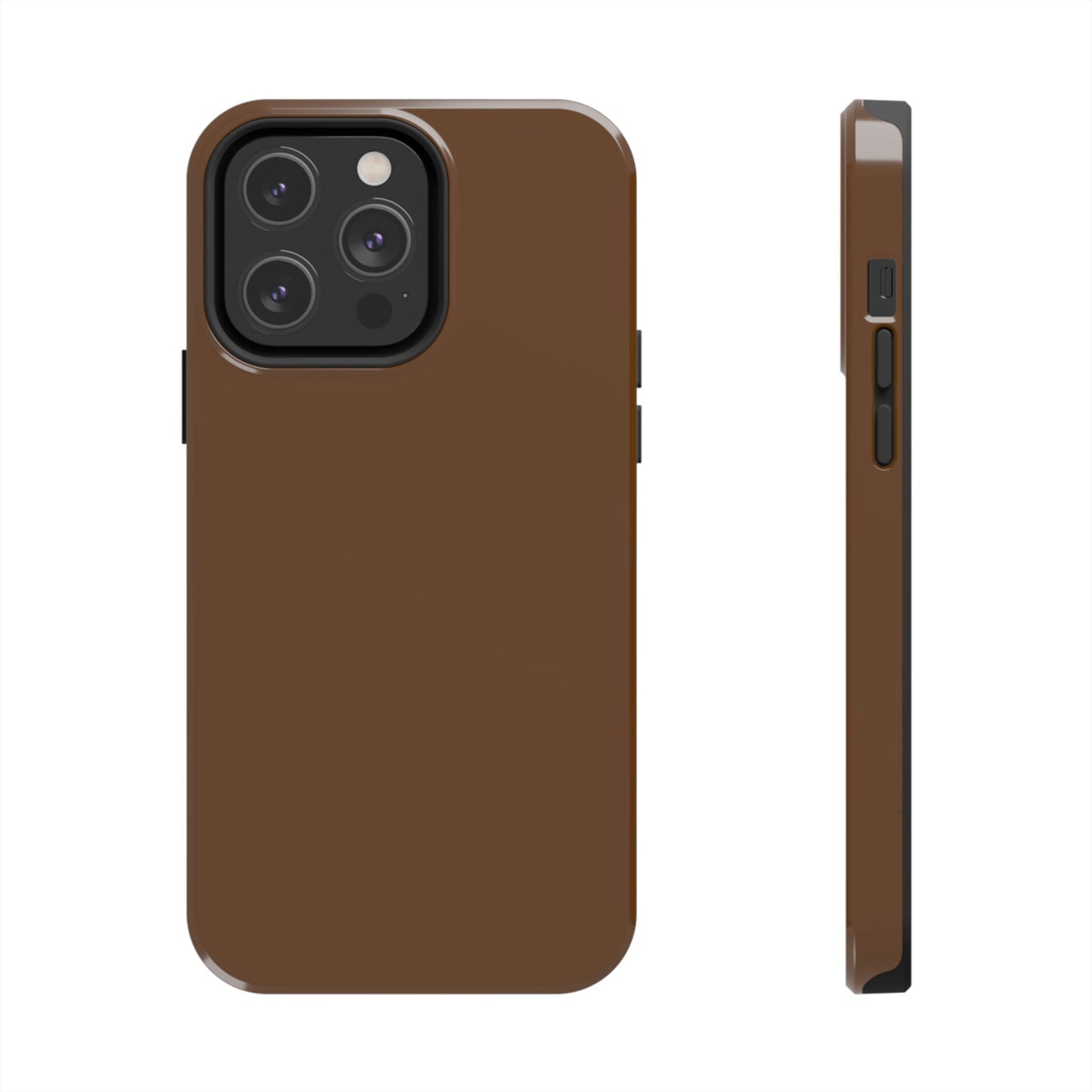 Brown Tough Phone Case — Rugged Shockproof iPhone Cover