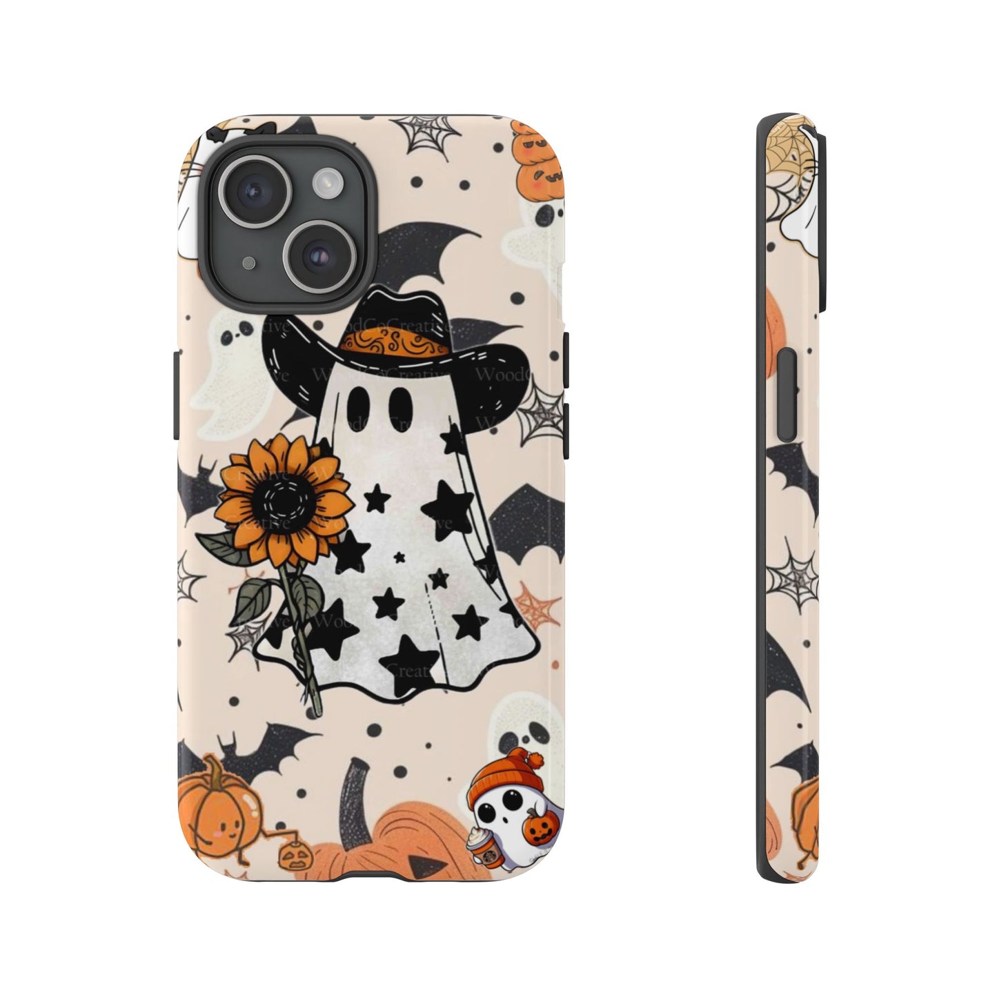 Cute Ghost Phone Case, Halloween Decor, Spooky Gift, Fall Accessories, Pumpkin Lover's Gift, Autumn Vibes, Trick or Treat