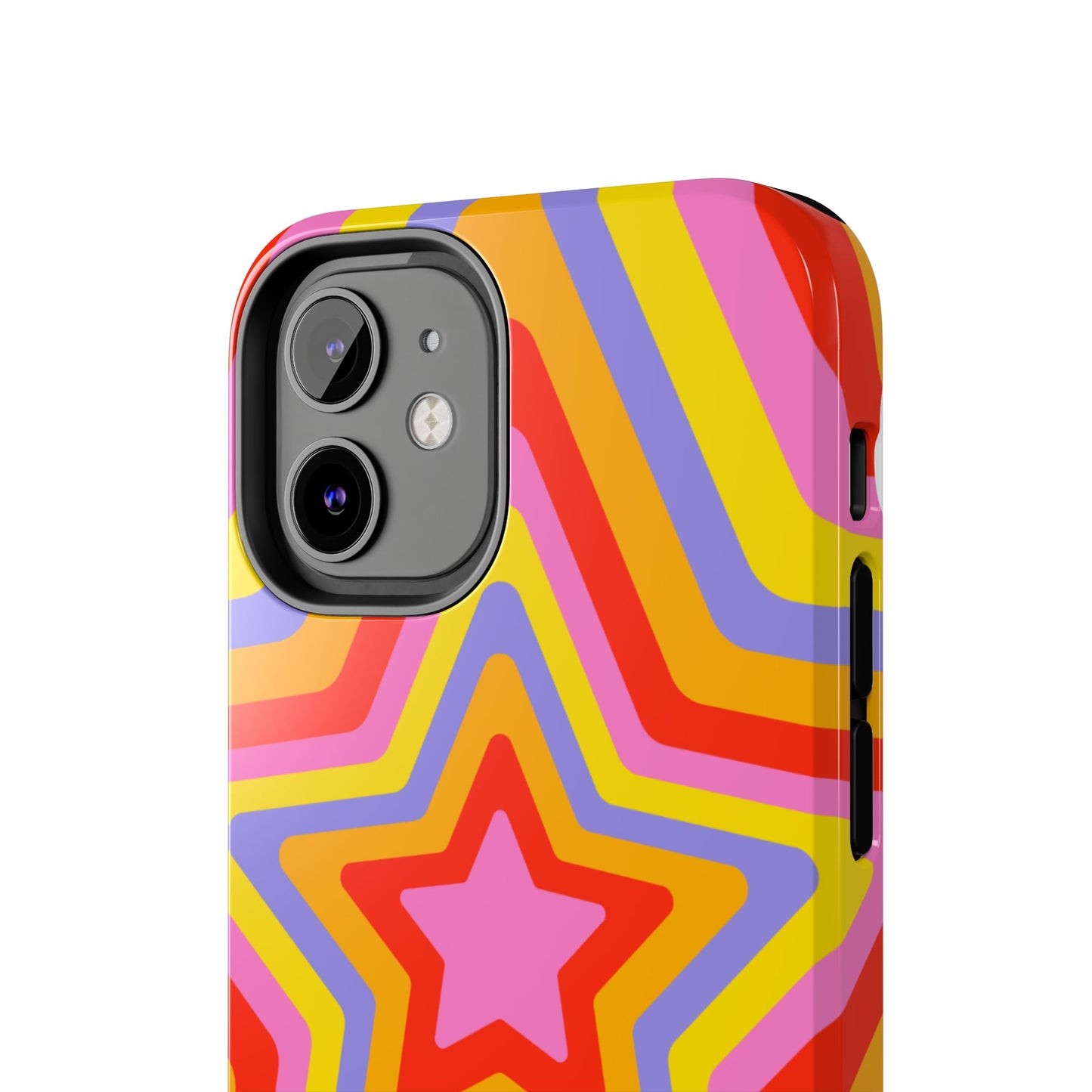 Colorful Star Pattern Tough Phone Cases | Durable Phone Cover, Unique Gifts, Trendy Accessories, Fun Tech Style