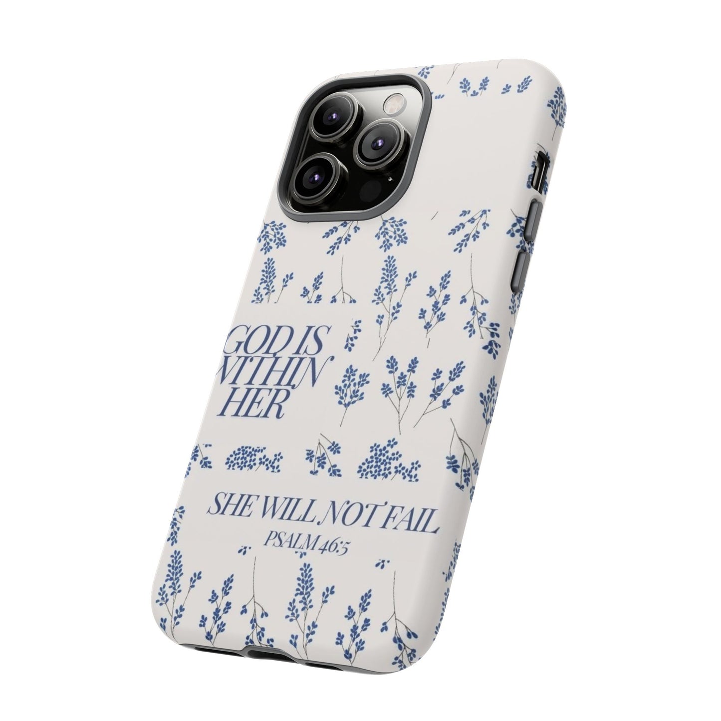Within Her Cases - Floral Phone Case with Inspirational Quote, Motivational Gifts for Her, Bible Verse Design, Durable Case for iPhone, [...]