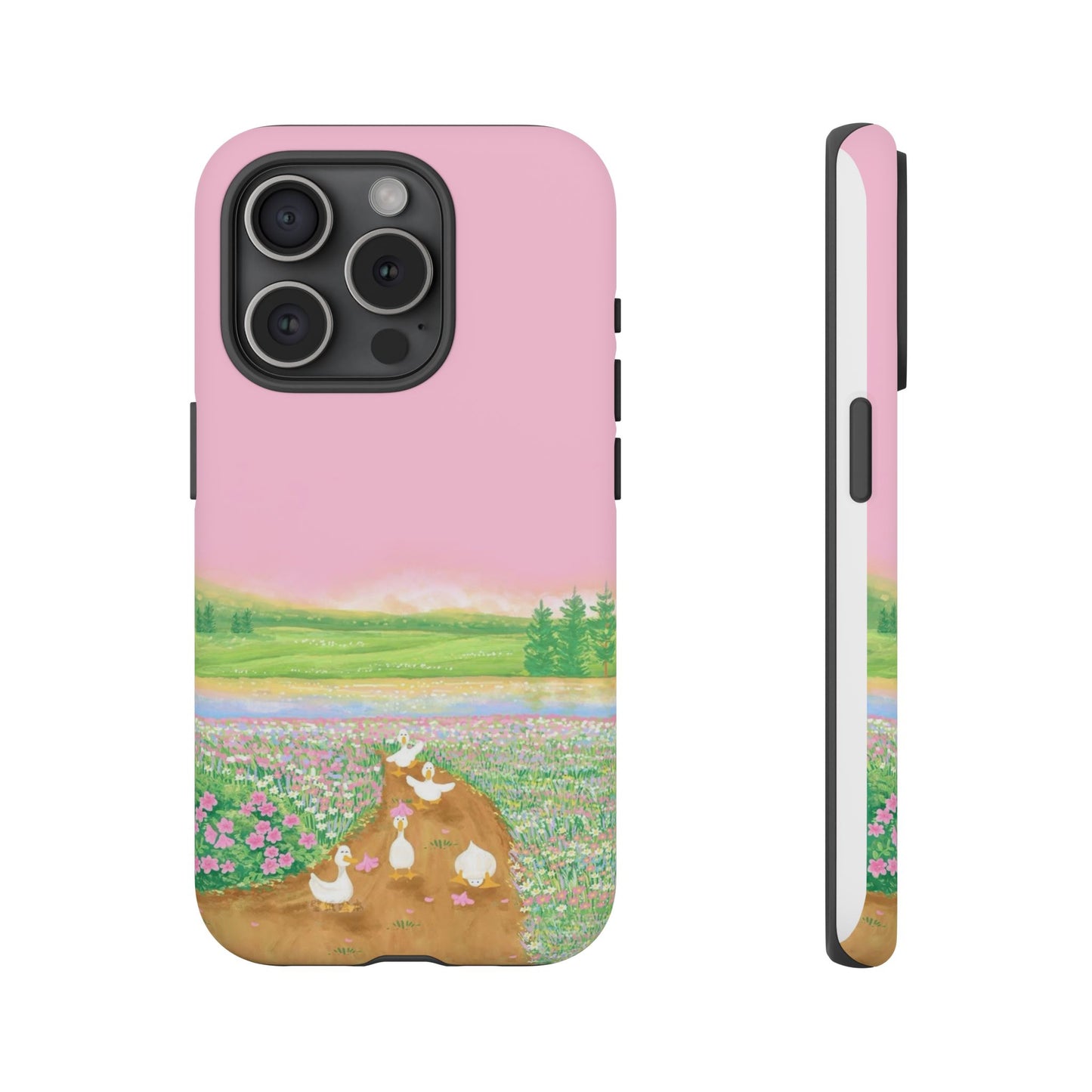 Pastel Floral Phone Case, Tough Cases for Nature Lovers, Cute Phone Accessories, Spring Gifts, Unique Mobile Covers